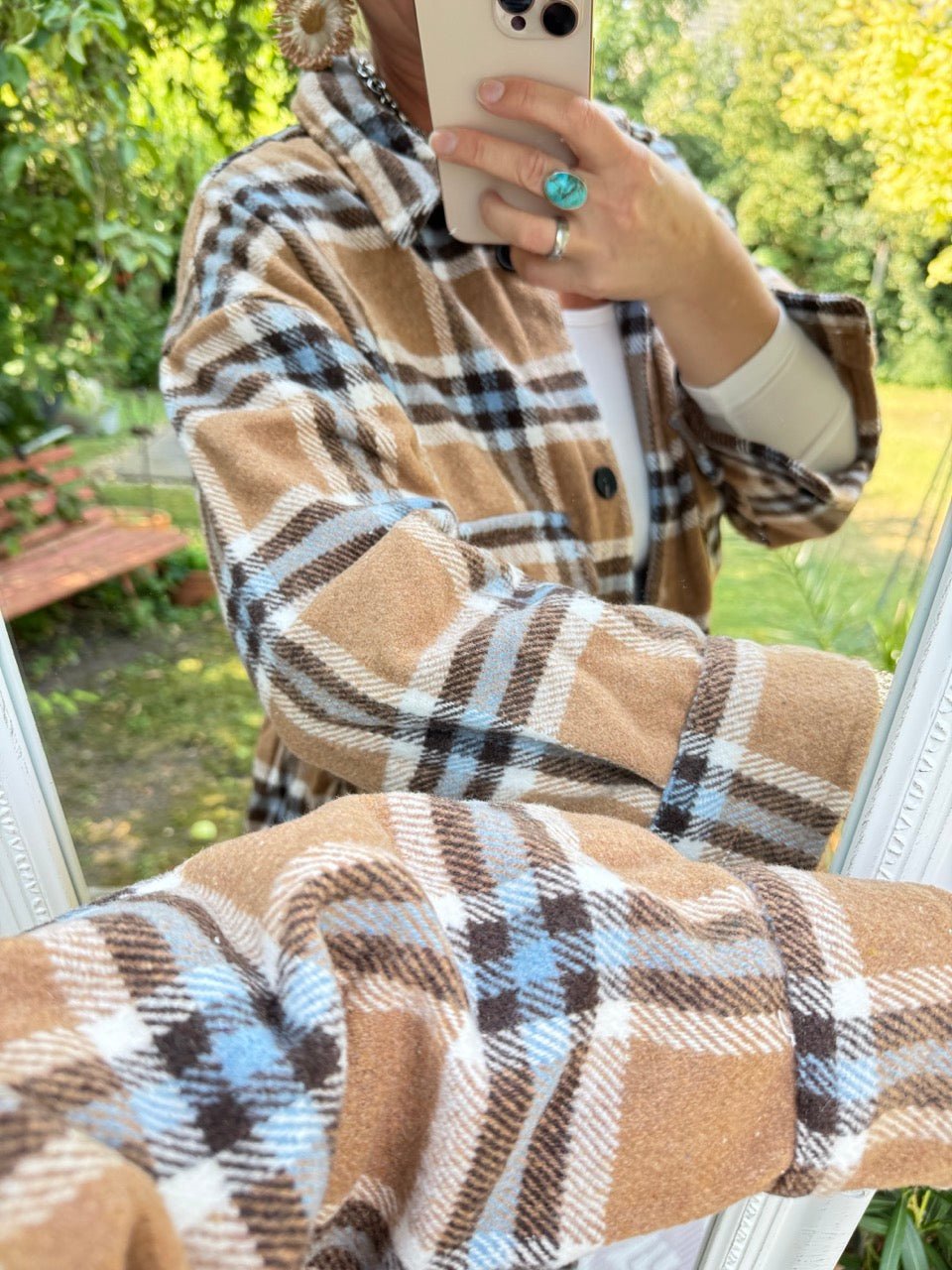 Jacke Stripe Cozy Check - FROLLEIN KÄTHE Shop