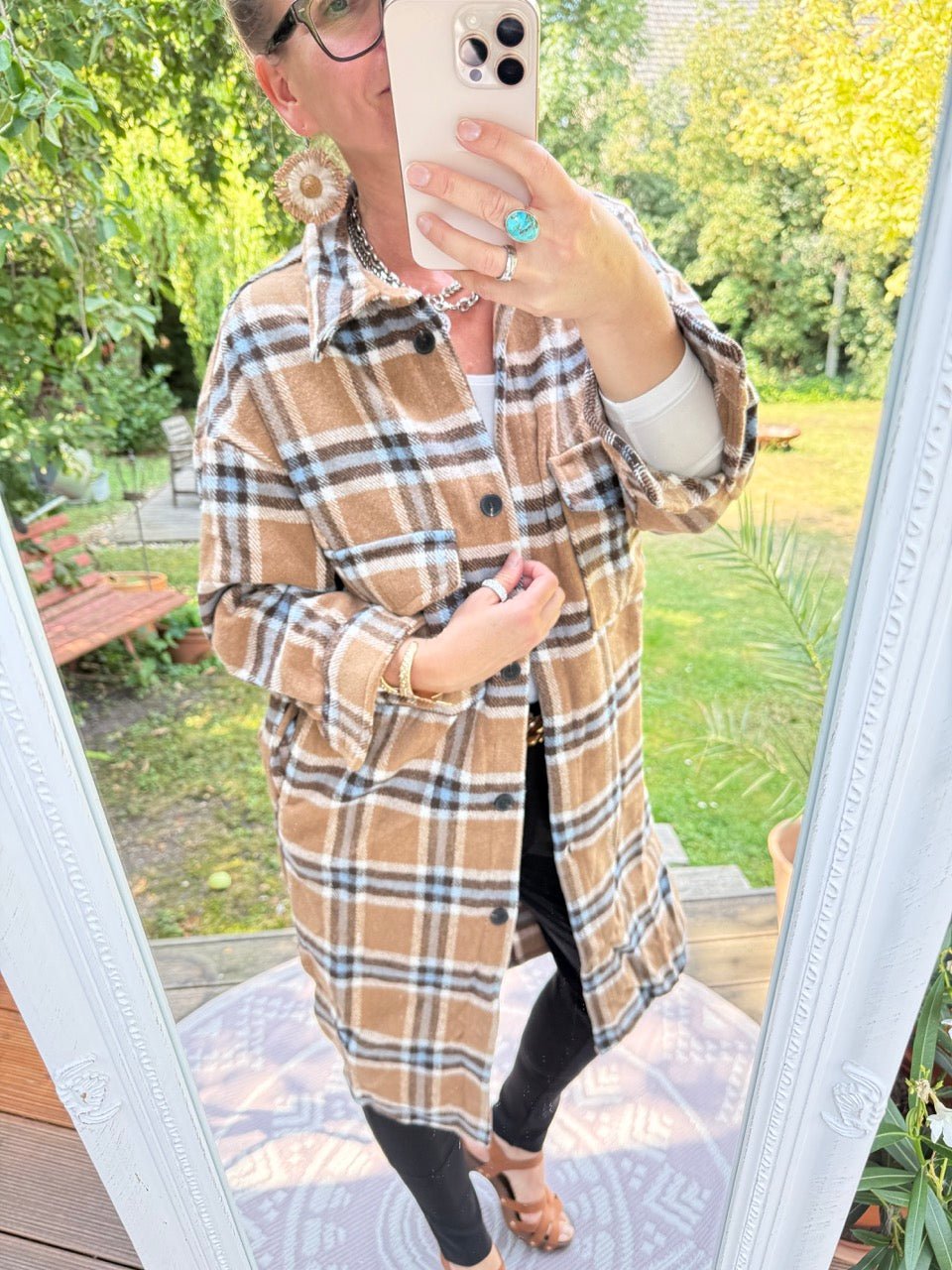 Jacke Stripe Cozy Check - FROLLEIN KÄTHE Shop