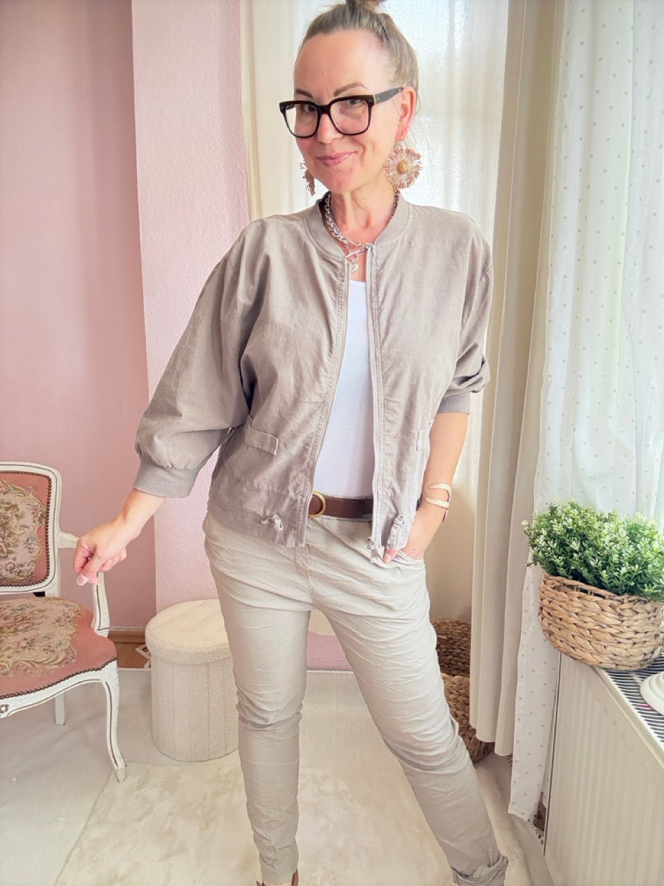 Jacke Terry Taupe Feincord - FROLLEIN KÄTHE Shop