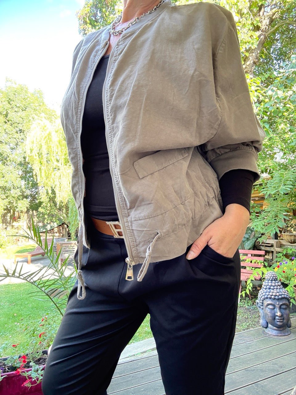 Jacke Terry Taupe Feincord - FROLLEIN KÄTHE Shop