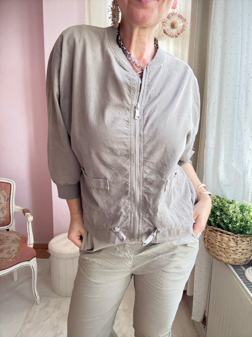 Jacke Terry Taupe Feincord - FROLLEIN KÄTHE Shop