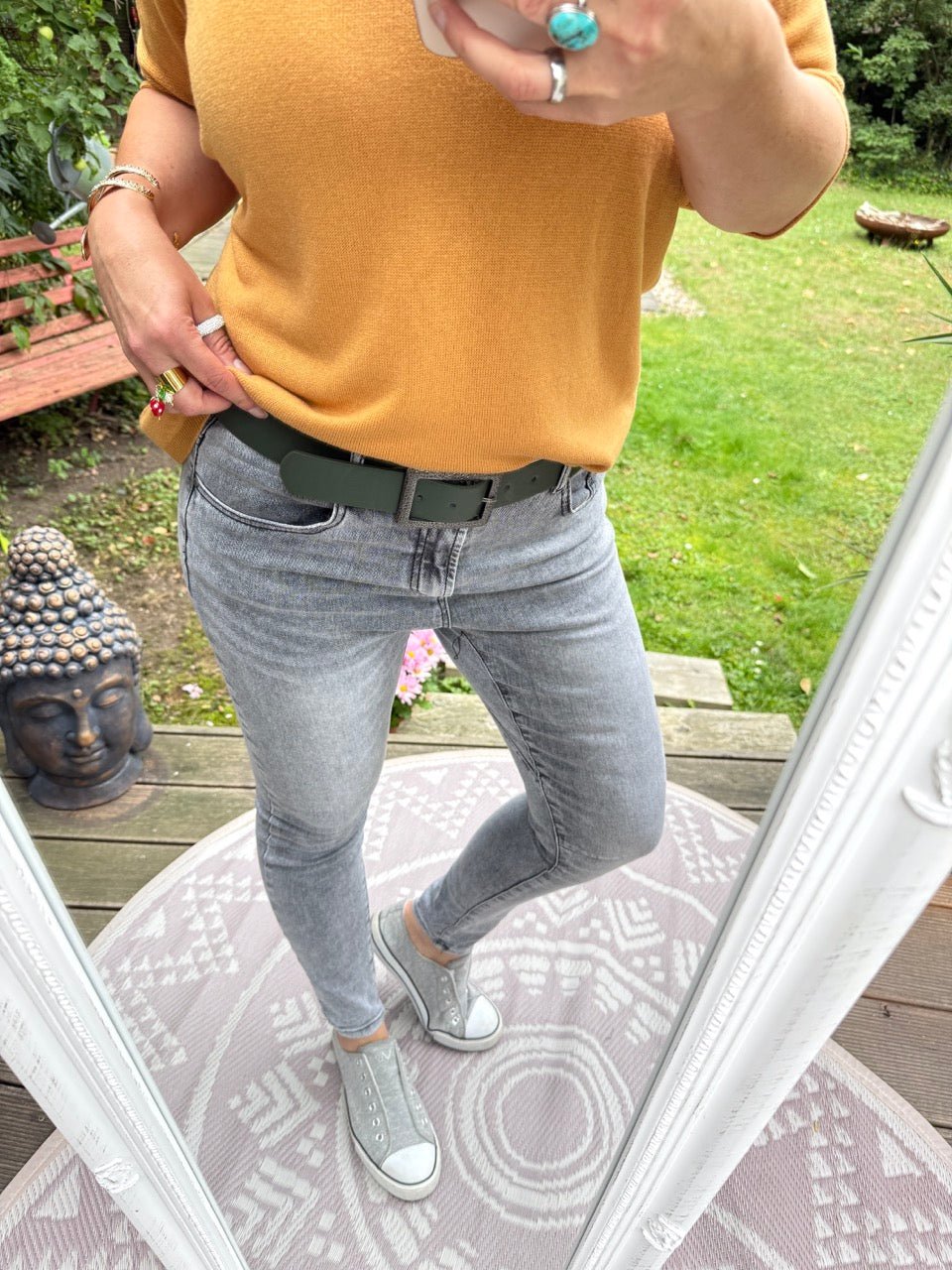 Jeans Fantastisch Elastisch Hellgrau Denim - FROLLEIN KÄTHE Shop