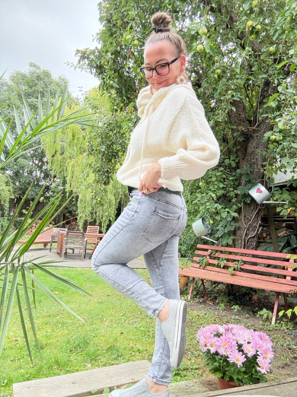 Jeans Fantastisch Elastisch Hellgrau Denim - FROLLEIN KÄTHE Shop