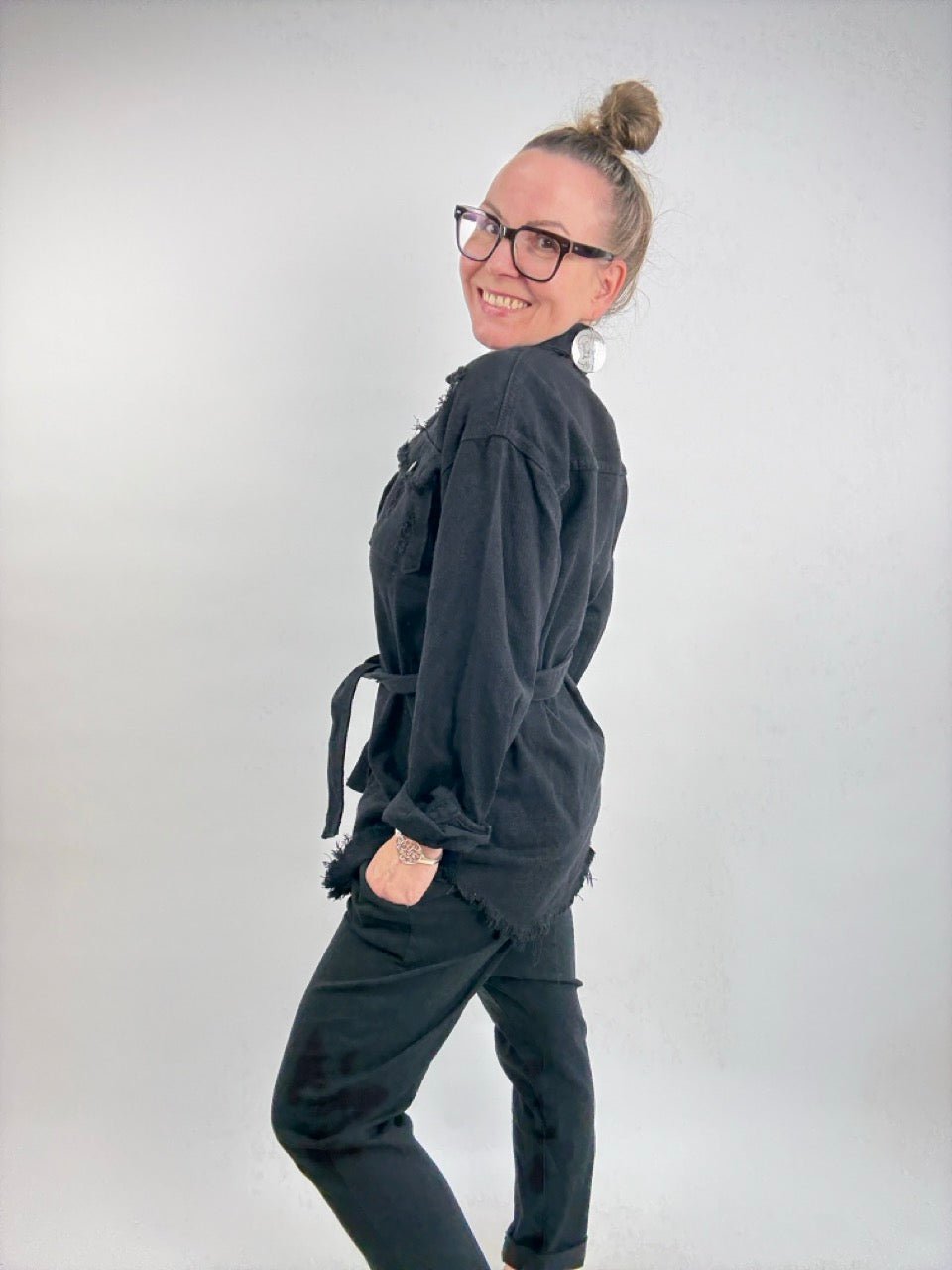 Jeanshemd Raja Schwarz - FROLLEIN KÄTHE Shop