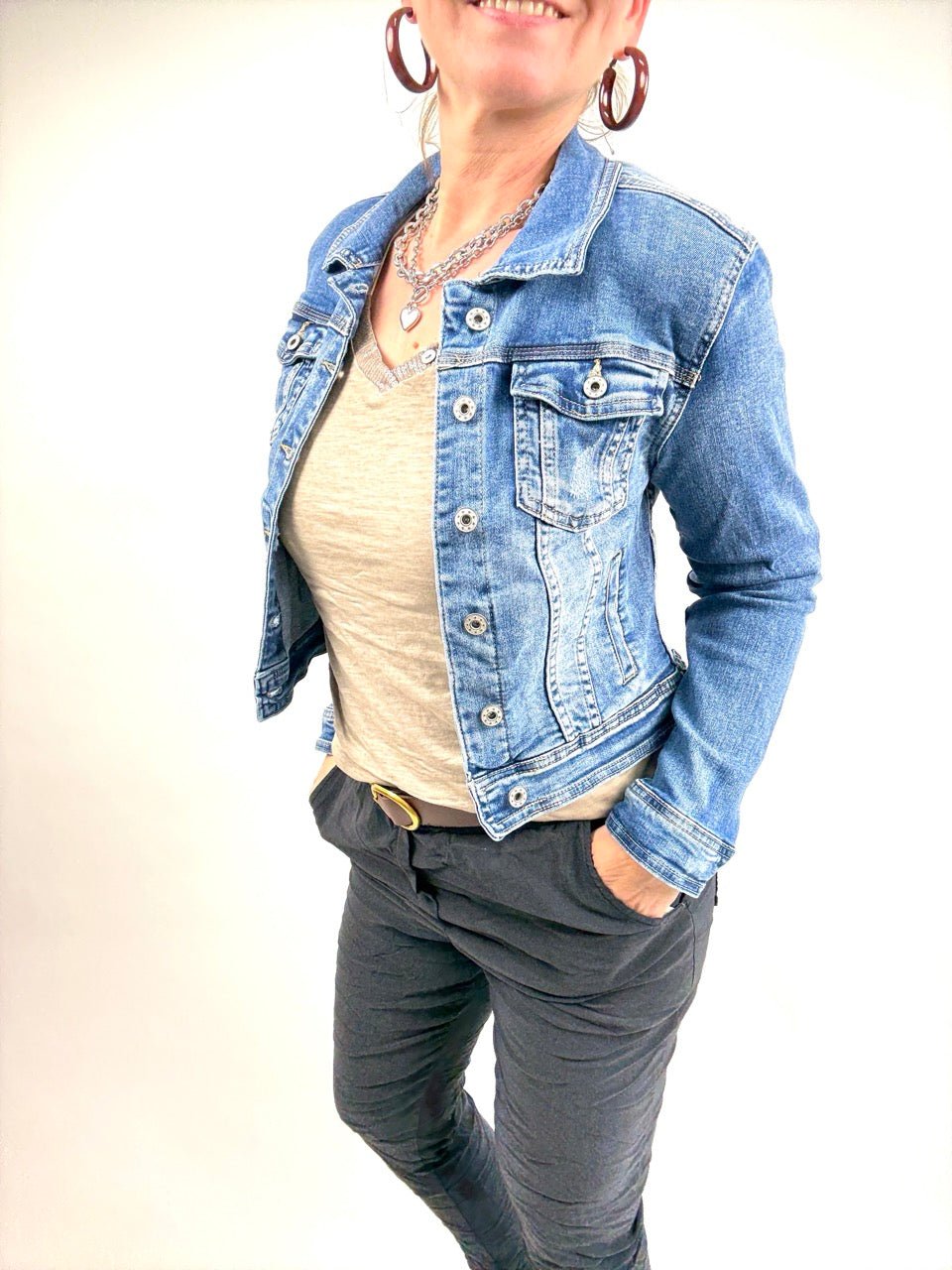 Jeansjacke Geheimnisträgerin Denim - FROLLEIN KÄTHE Shop