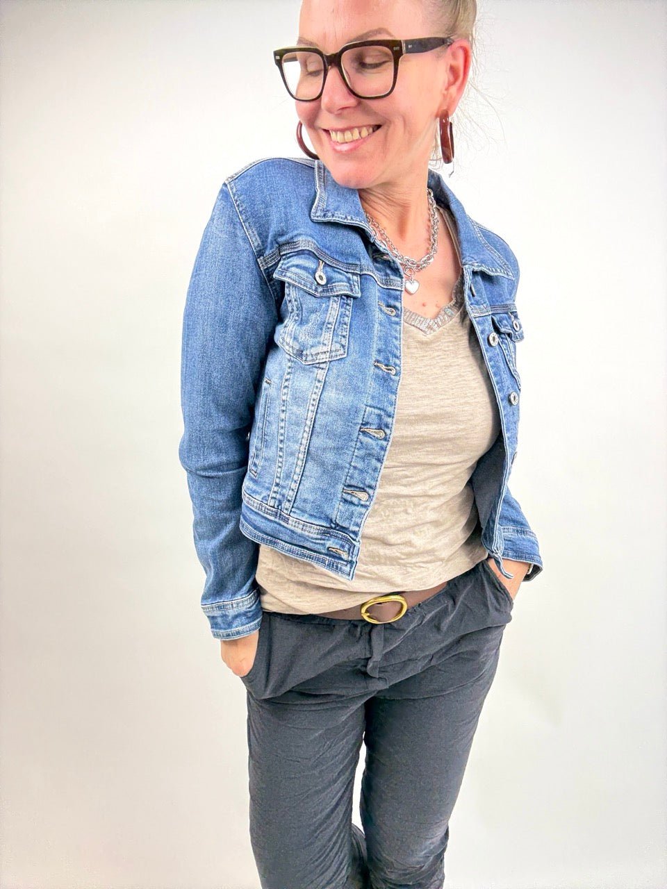 Jeansjacke Geheimnisträgerin Denim - FROLLEIN KÄTHE Shop