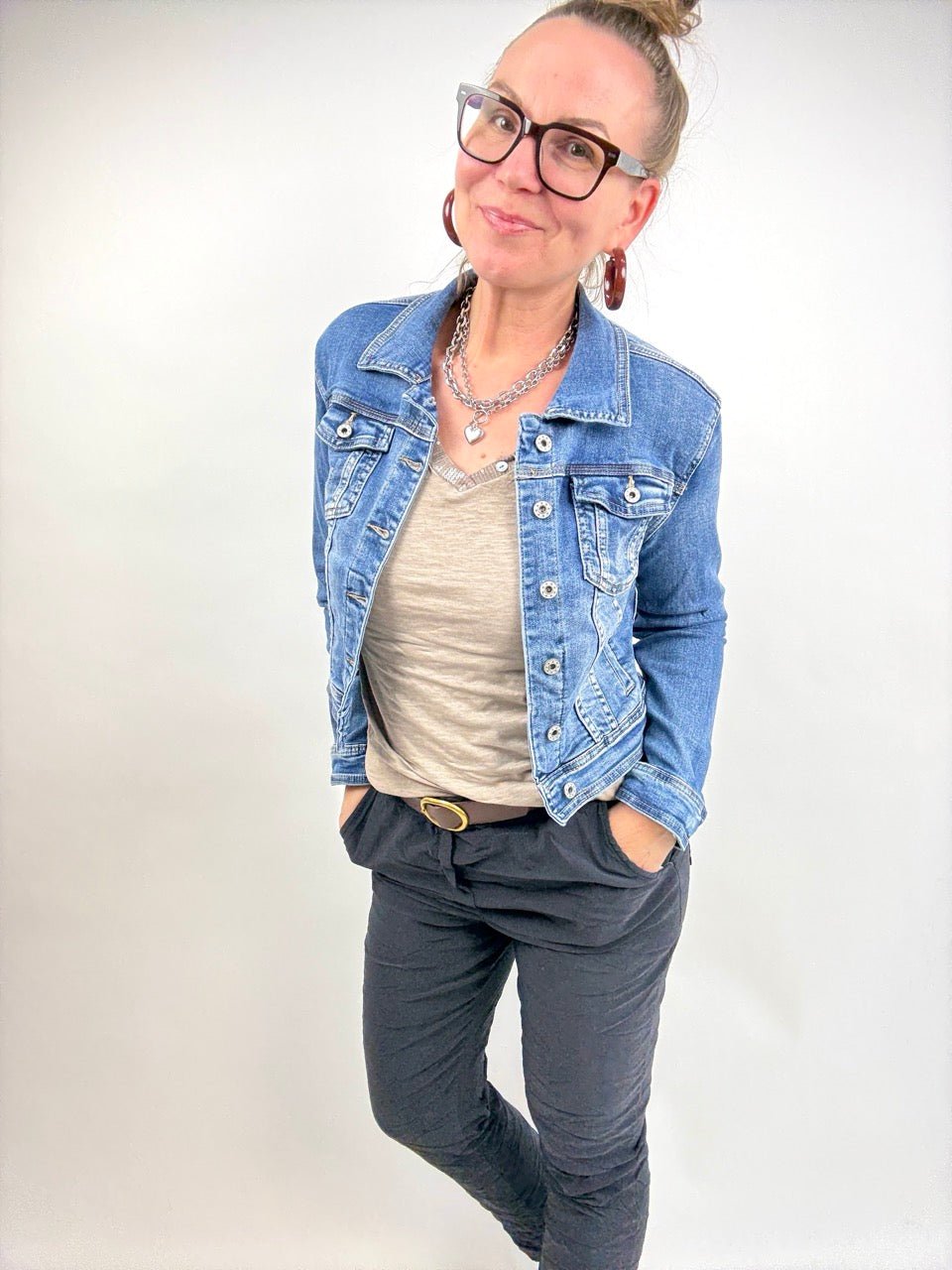 Jeansjacke Geheimnisträgerin Denim - FROLLEIN KÄTHE Shop