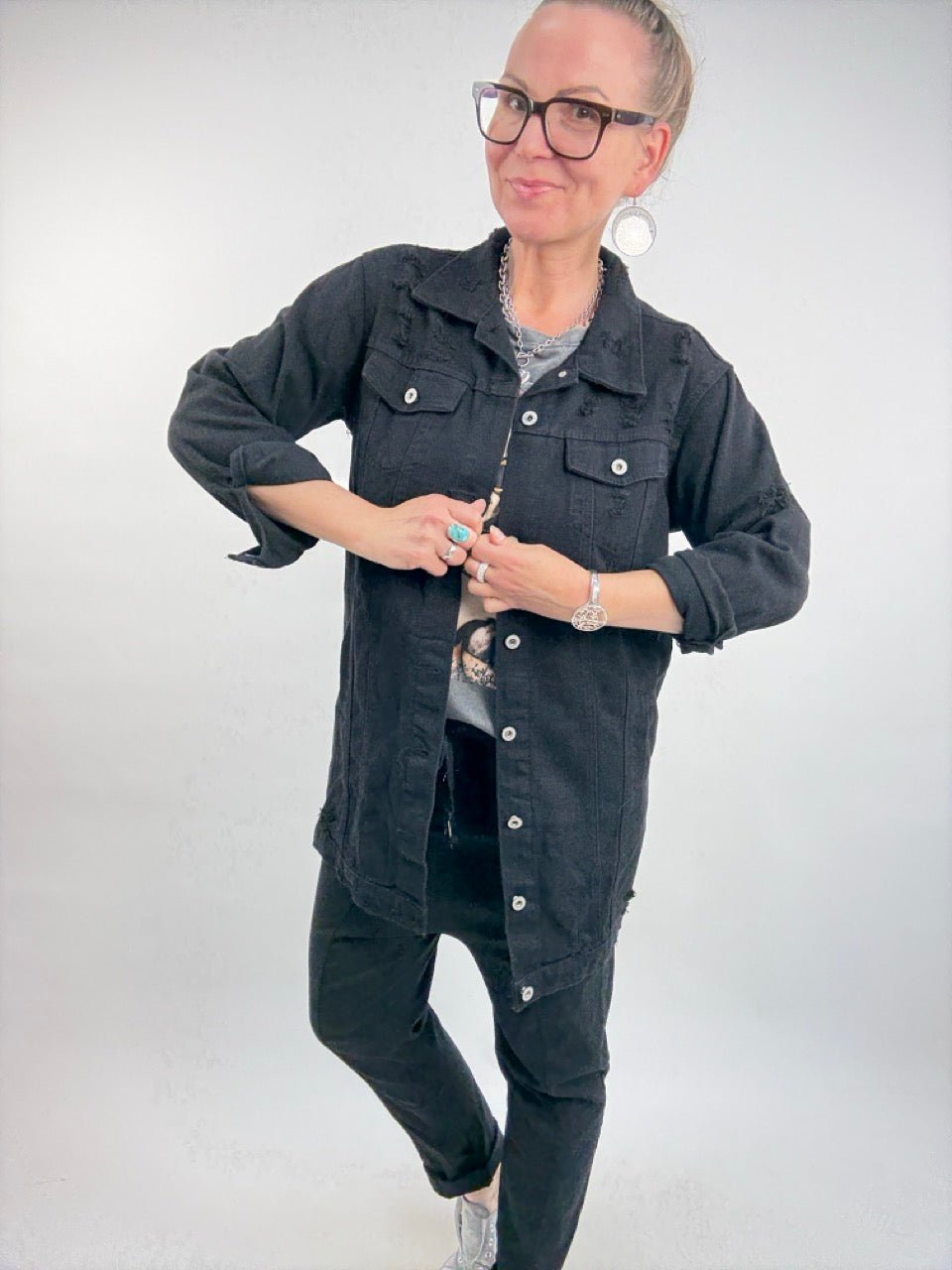 Jeansjacke Raja Schwarz NEU! - FROLLEIN KÄTHE Shop