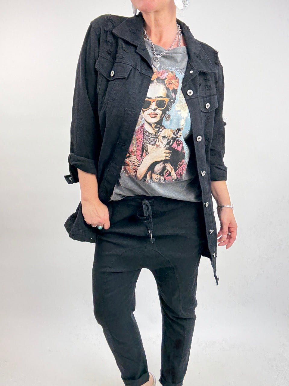Jeansjacke Raja Schwarz NEU! - FROLLEIN KÄTHE Shop