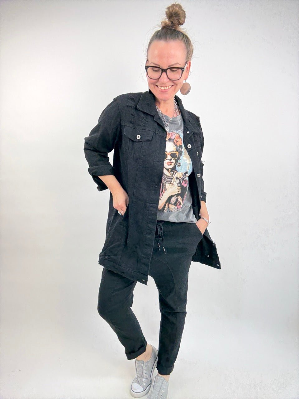 Jeansjacke Raja Schwarz NEU! - FROLLEIN KÄTHE Shop
