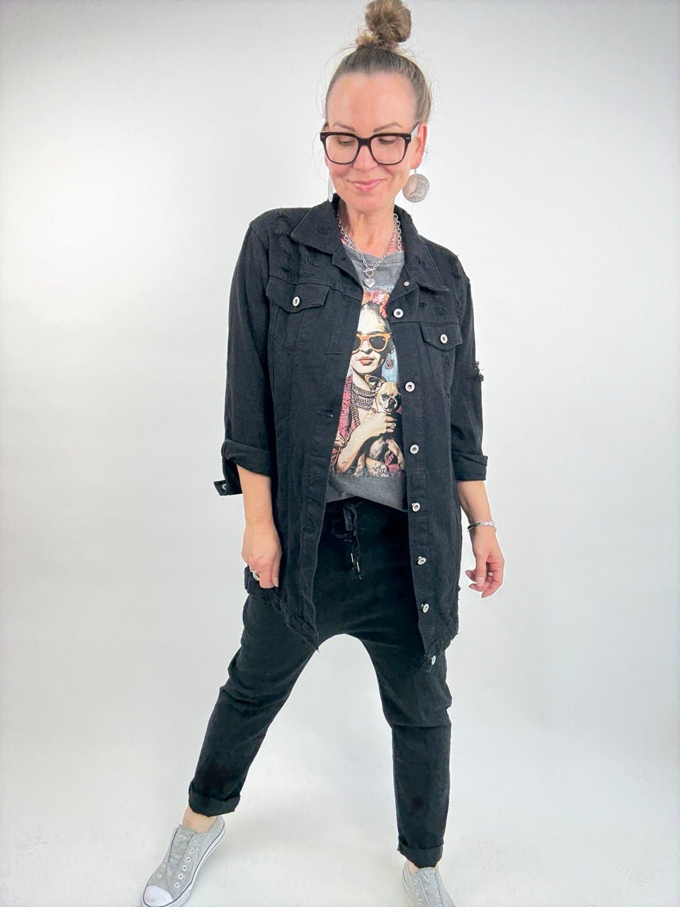 Jeansjacke Raja Schwarz NEU! - FROLLEIN KÄTHE Shop