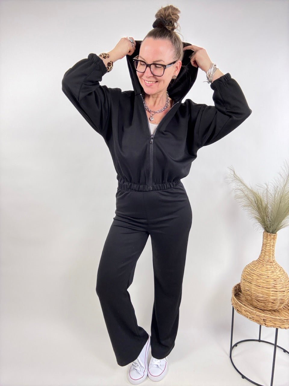 Jogger Set Eva Schwarz - FROLLEIN KÄTHE Shop