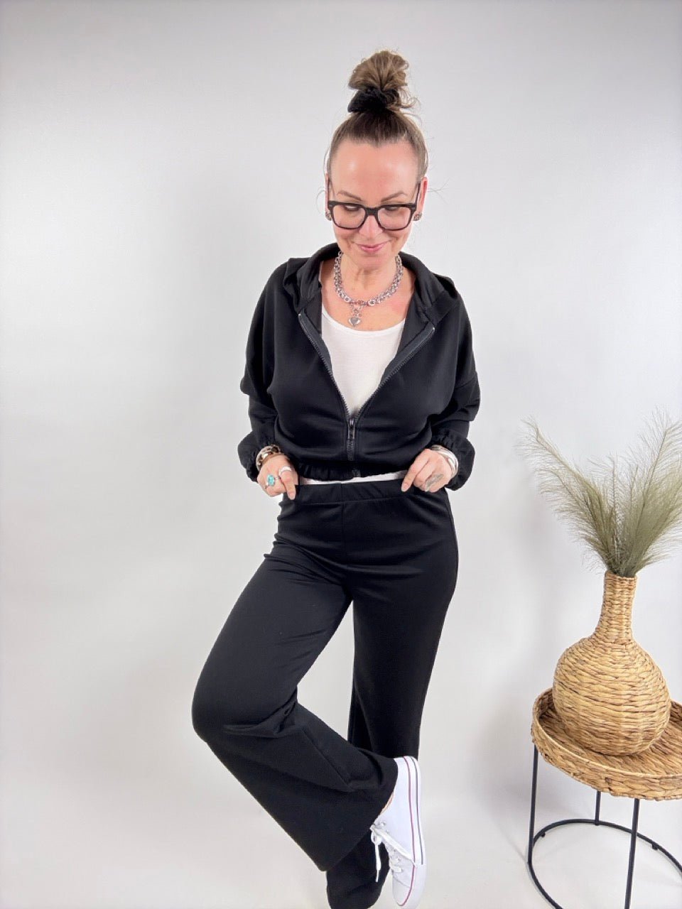 Jogger Set Eva Schwarz - FROLLEIN KÄTHE Shop