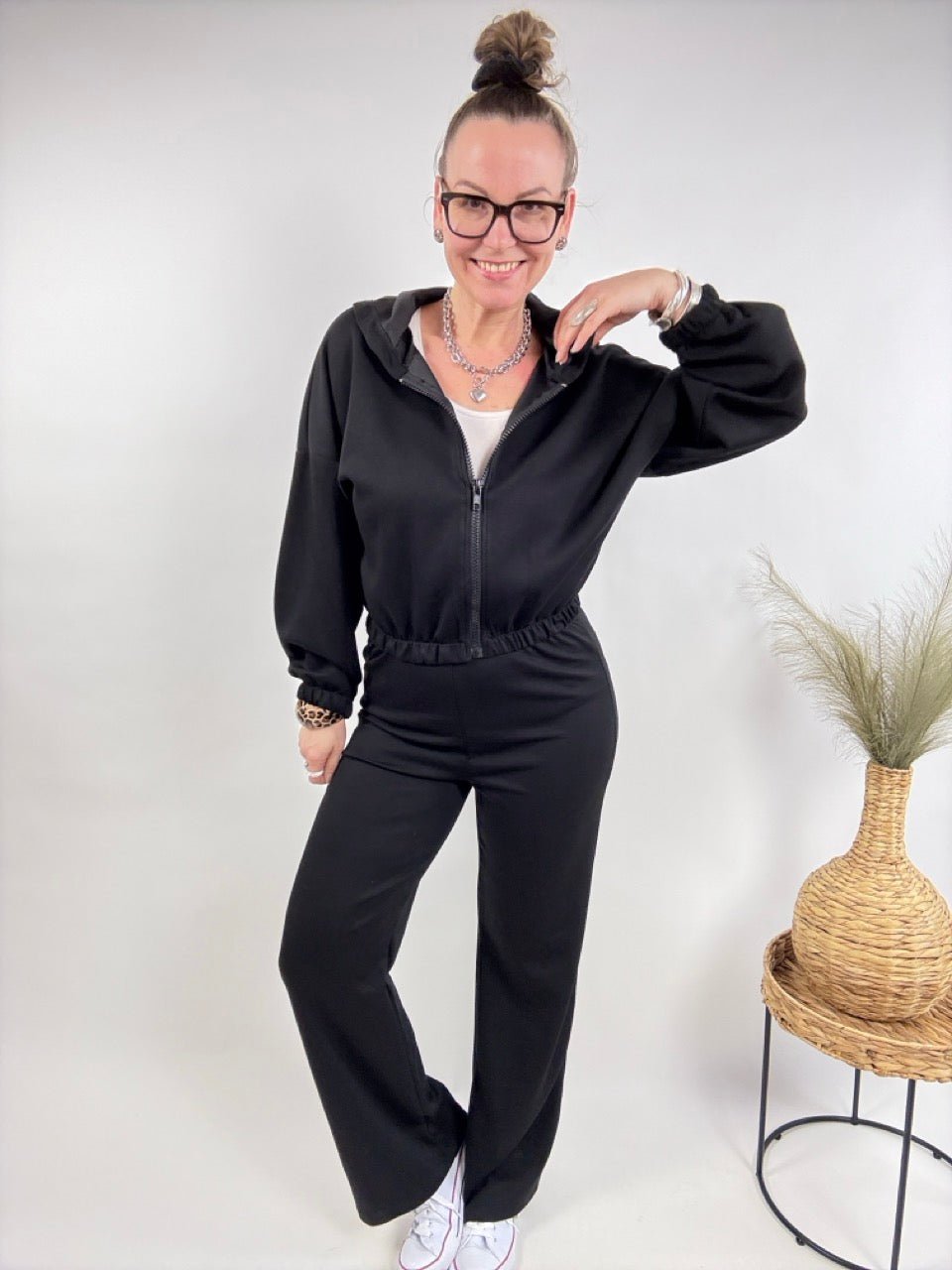 Jogger Set Eva Schwarz - FROLLEIN KÄTHE Shop