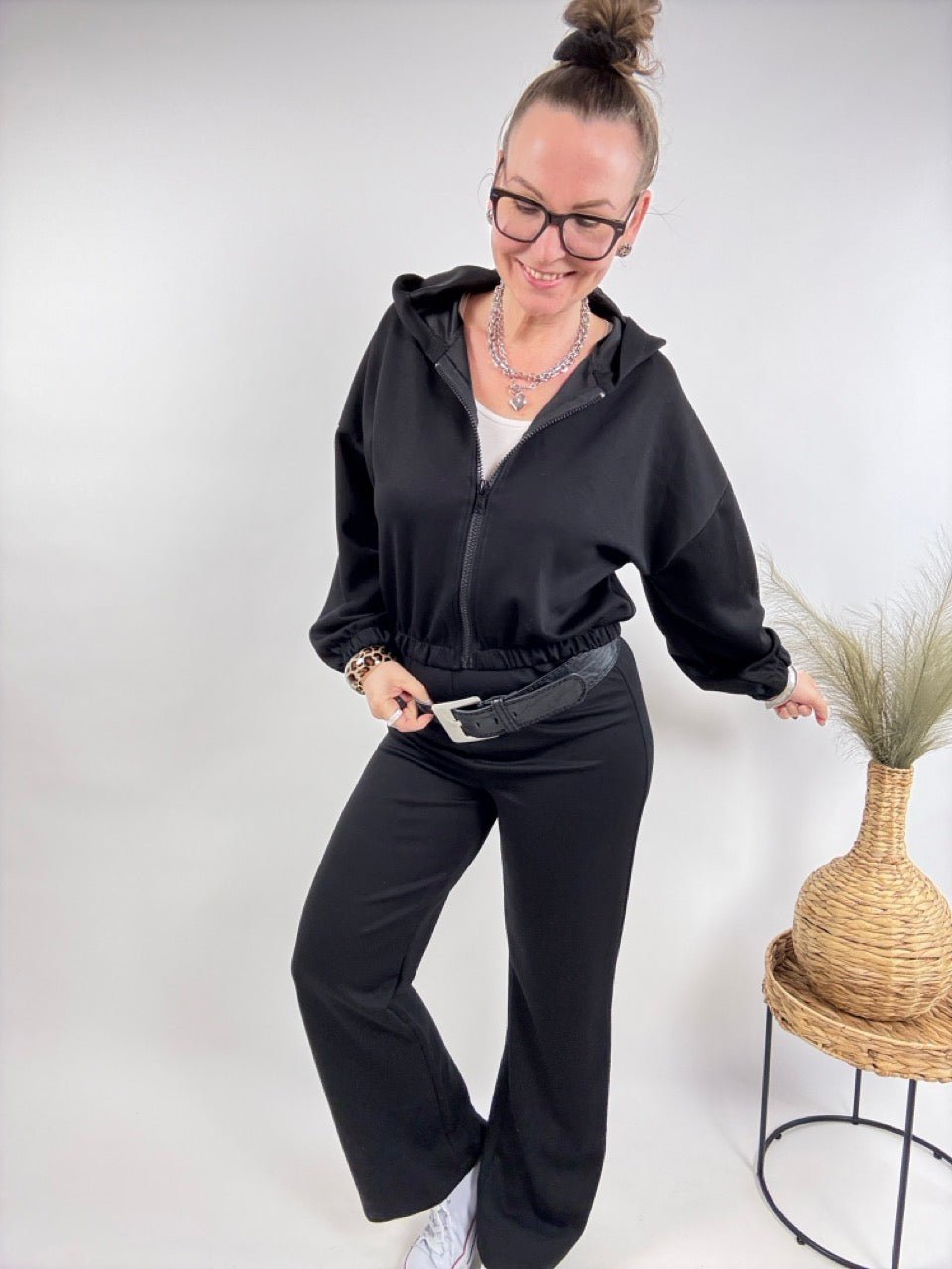 Jogger Set Eva Schwarz - FROLLEIN KÄTHE Shop