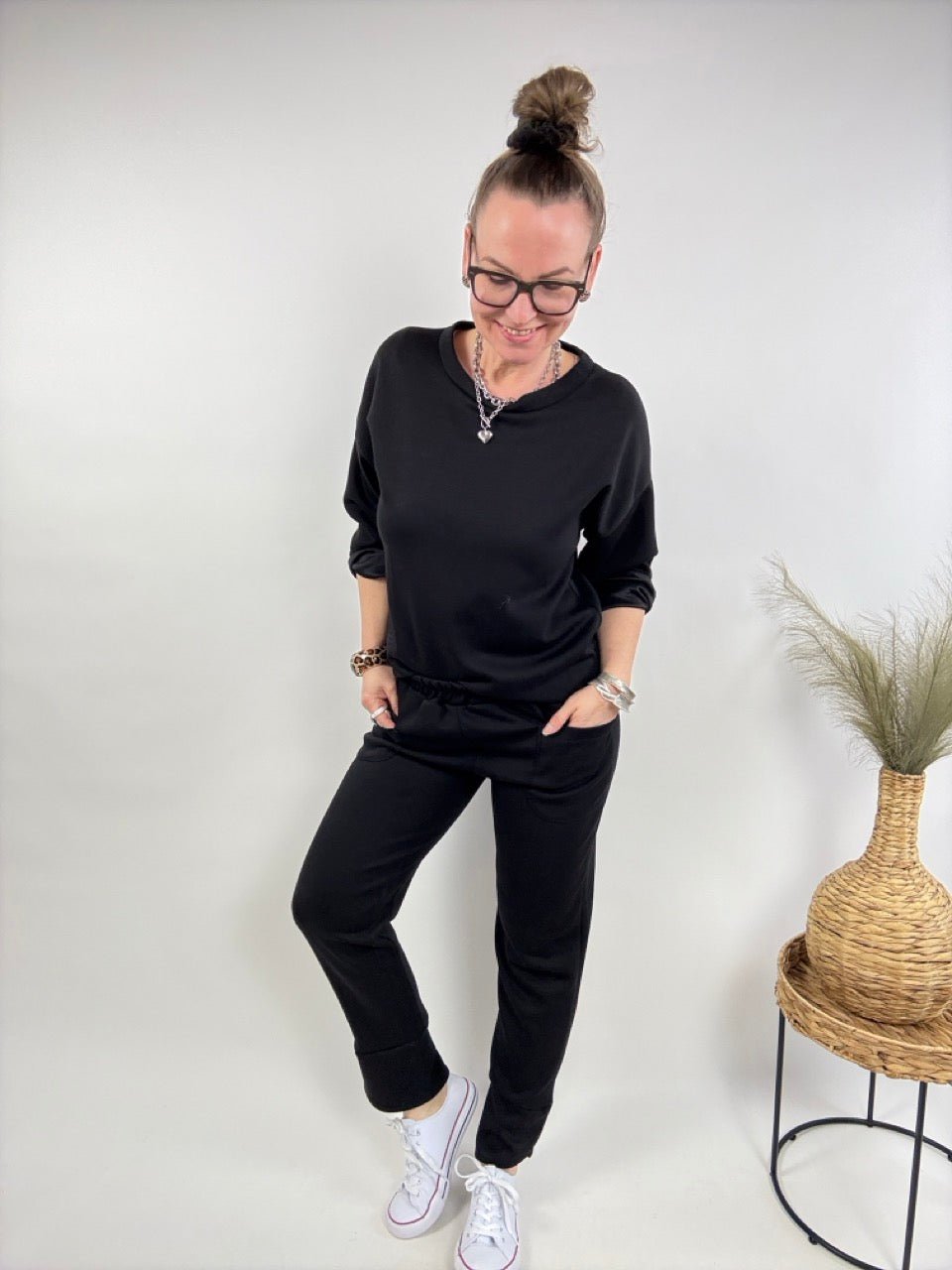 Jogger Set Mara Schwarz - FROLLEIN KÄTHE Shop