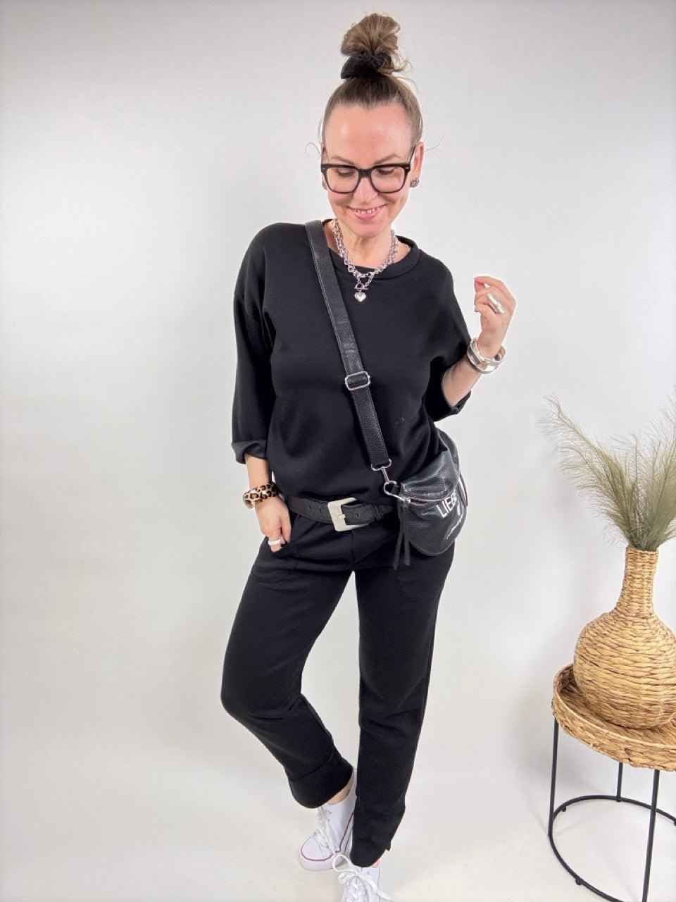 Jogger Set Mara Schwarz - FROLLEIN KÄTHE Shop
