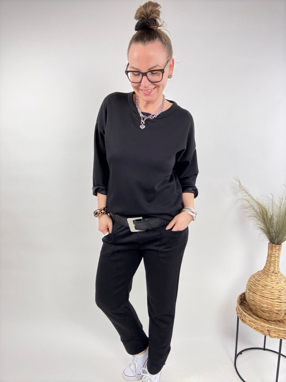 Jogger Set Mara Schwarz - FROLLEIN KÄTHE Shop