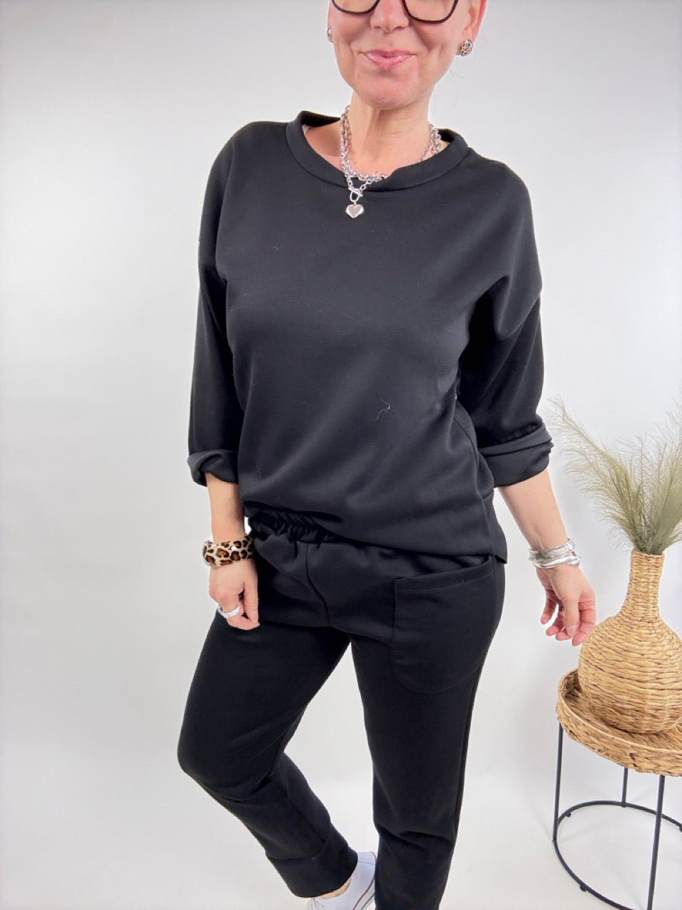 Jogger Set Mara Schwarz - FROLLEIN KÄTHE Shop