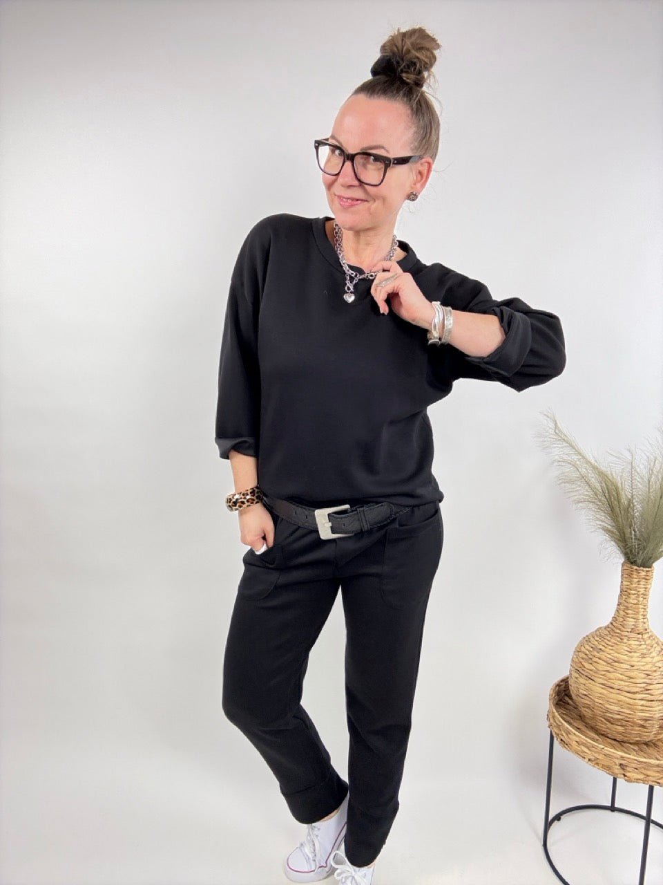 Jogger Set Mara Schwarz - FROLLEIN KÄTHE Shop