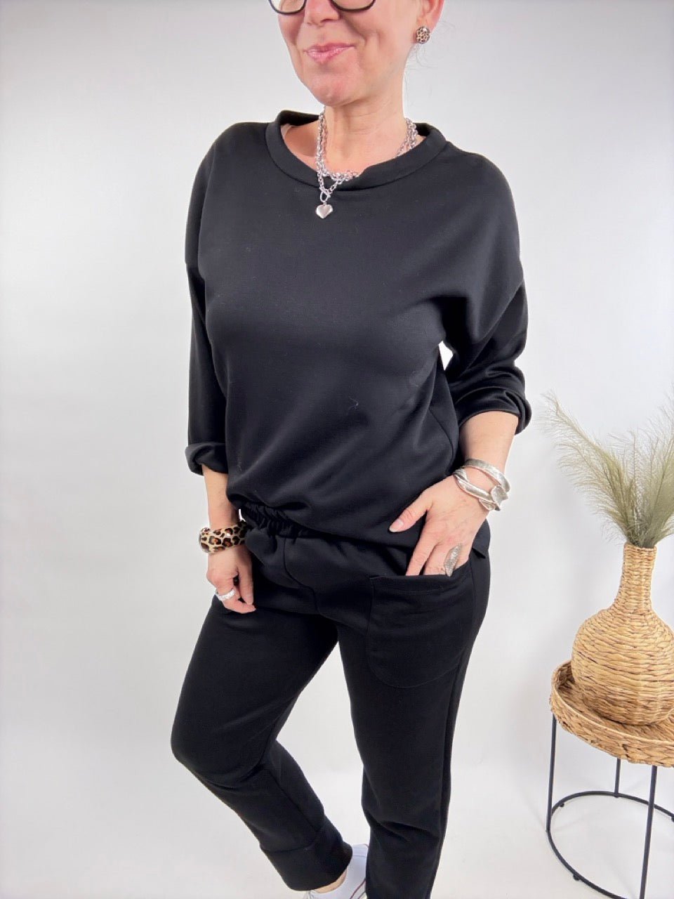 Jogger Set Mara Schwarz - FROLLEIN KÄTHE Shop