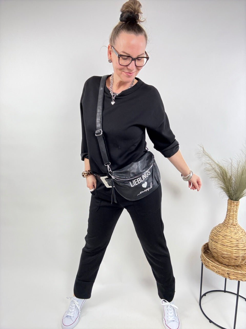 Jogger Set Mara Schwarz - FROLLEIN KÄTHE Shop
