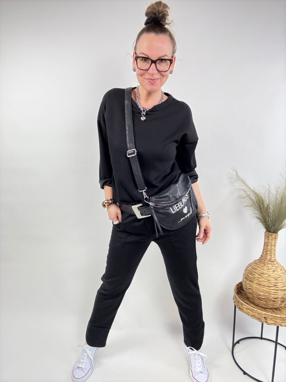Jogger Set Mara Schwarz - FROLLEIN KÄTHE Shop