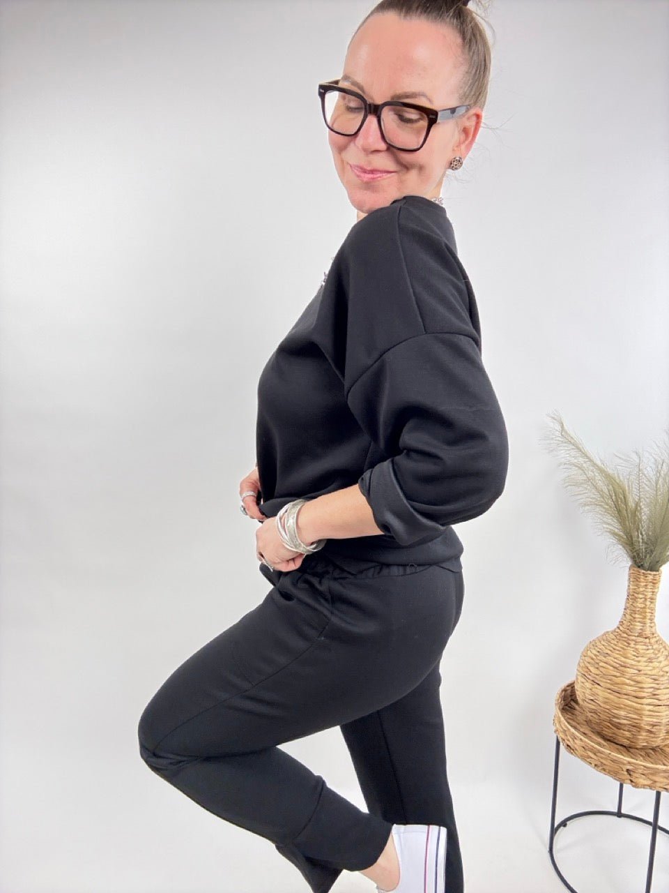 Jogger Set Mara Schwarz - FROLLEIN KÄTHE Shop
