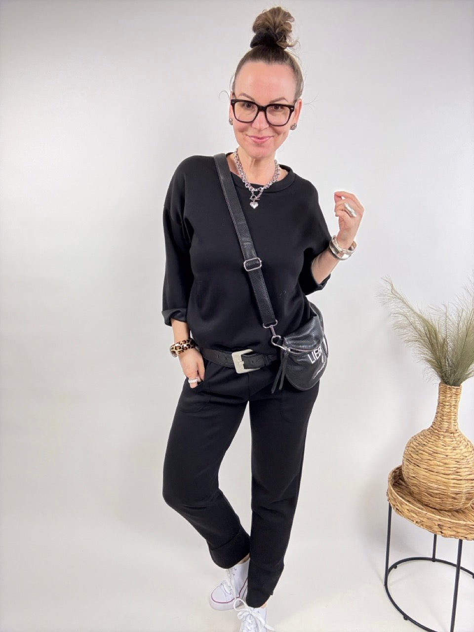 Jogger Set Mara Schwarz - FROLLEIN KÄTHE Shop
