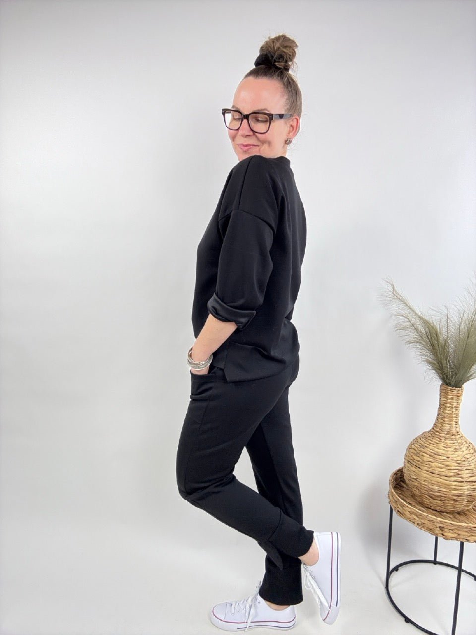 Jogger Set Mara Schwarz - FROLLEIN KÄTHE Shop