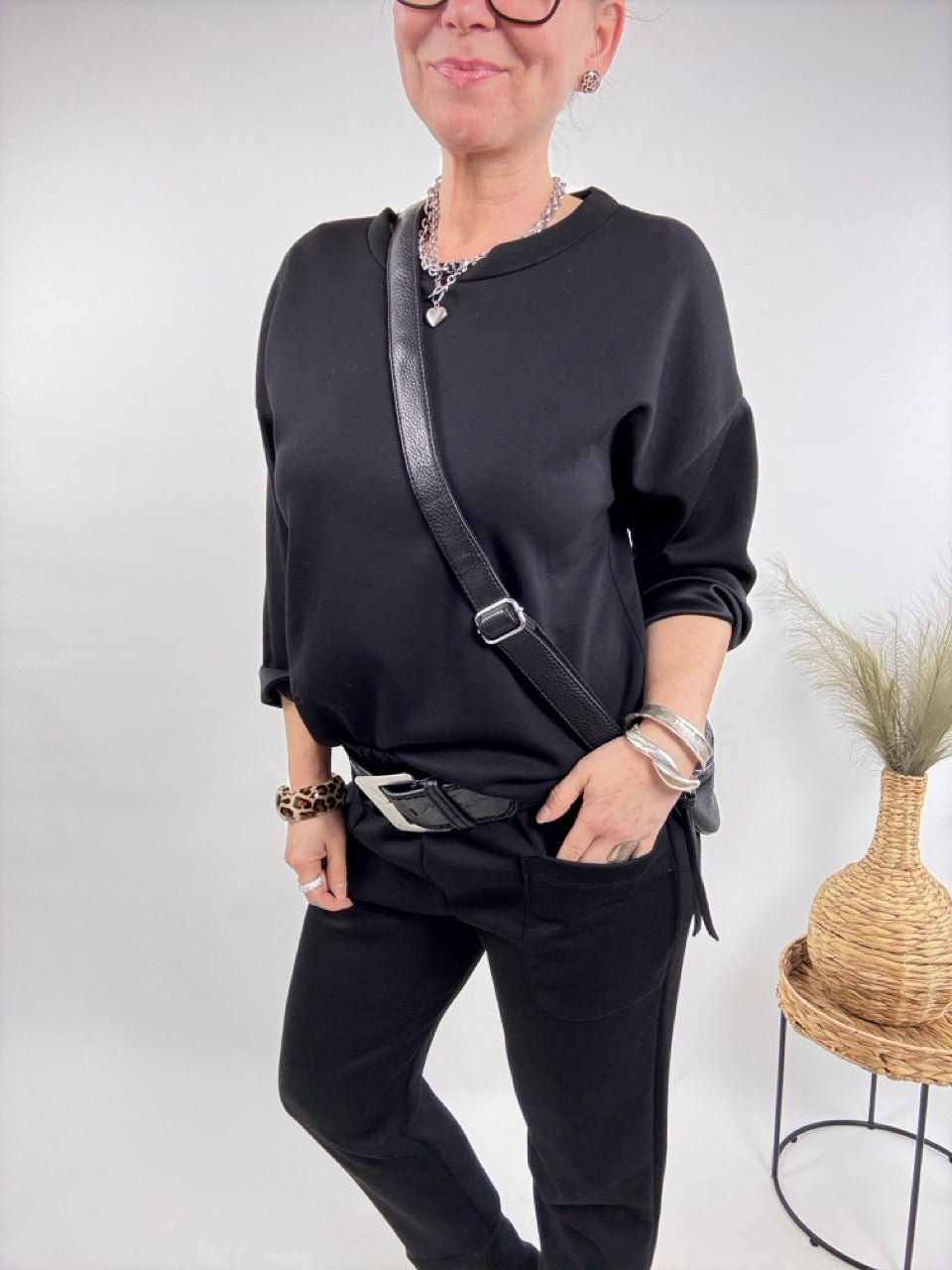 Jogger Set Mara Schwarz - FROLLEIN KÄTHE Shop
