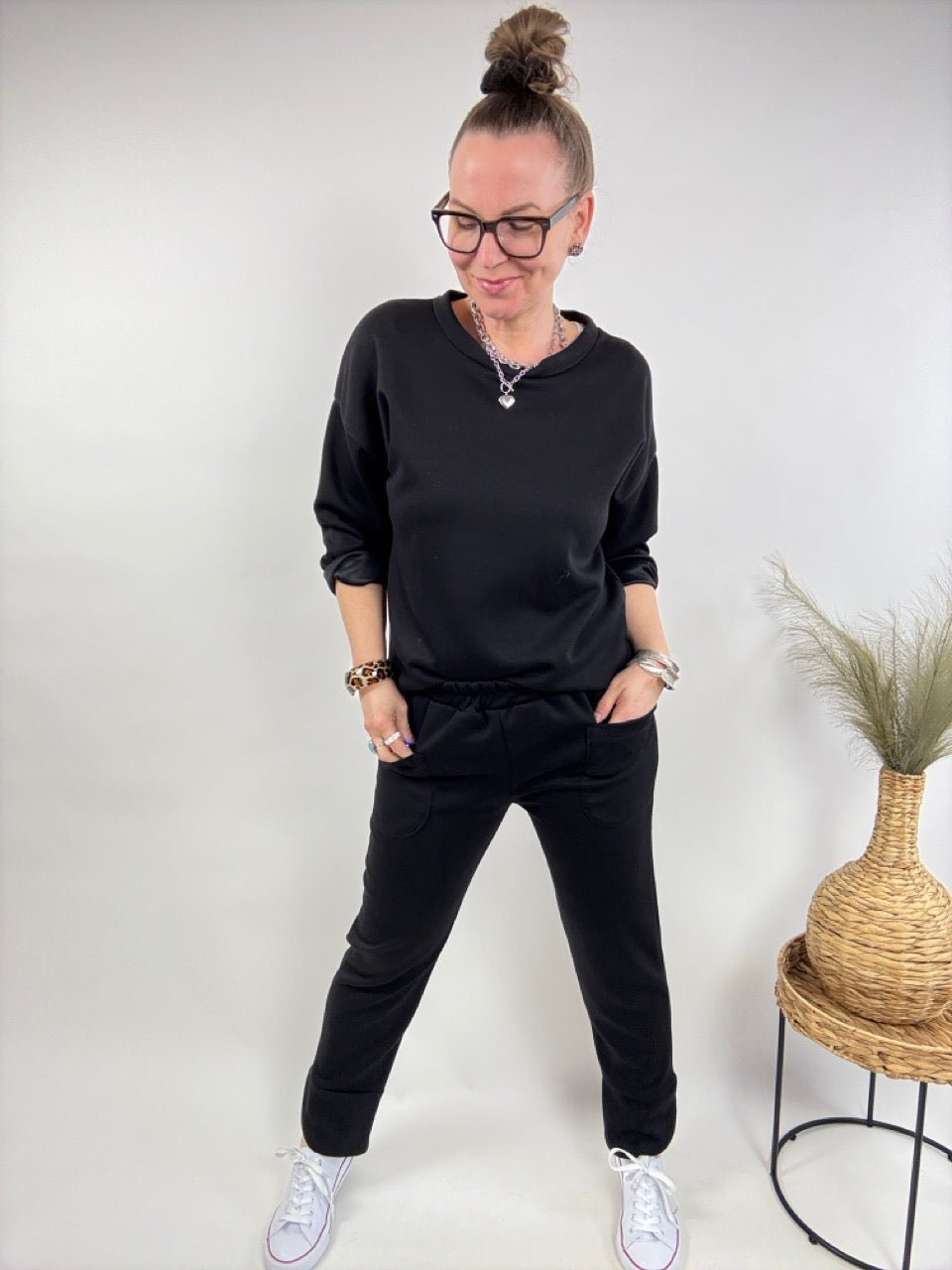 Jogger Set Mara Schwarz - FROLLEIN KÄTHE Shop