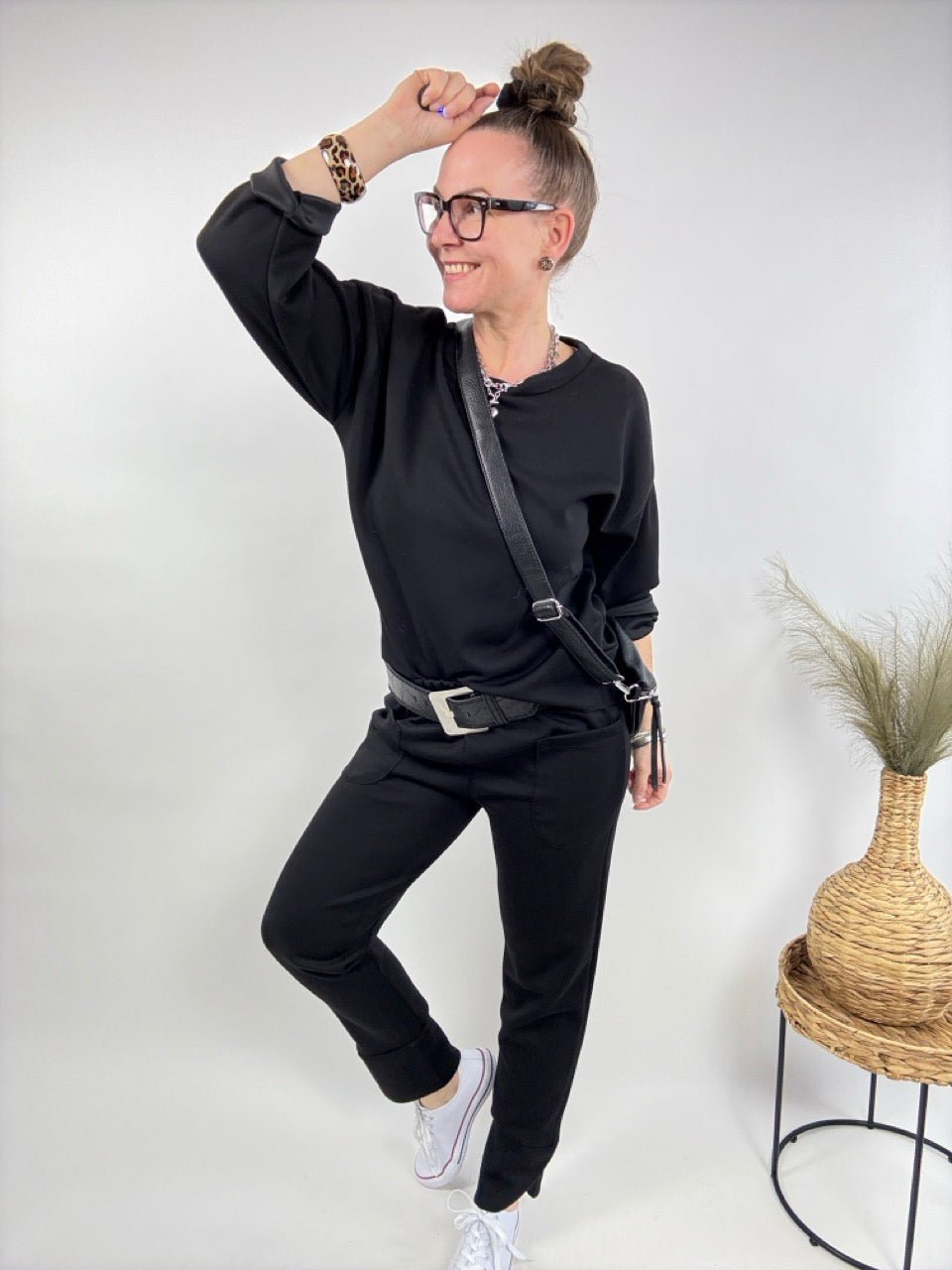 Jogger Set Mara Schwarz - FROLLEIN KÄTHE Shop