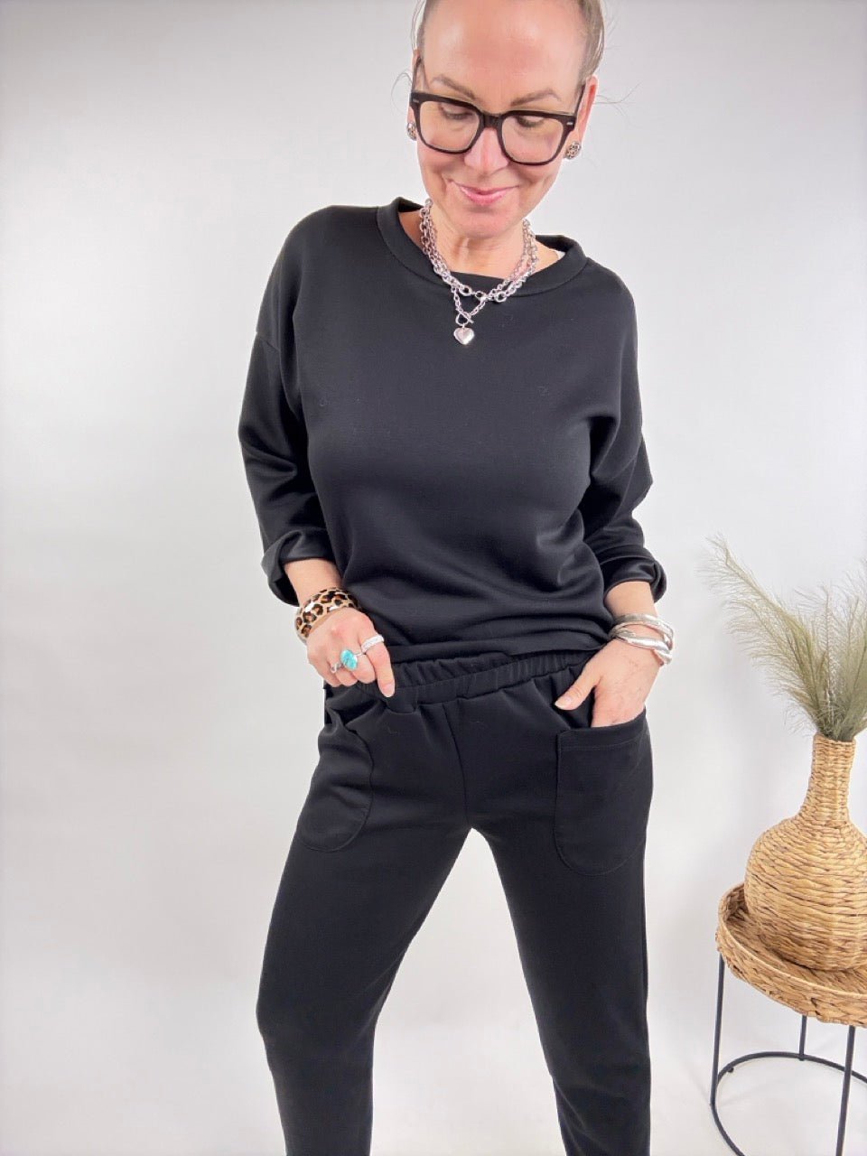 Jogger Set Mara Schwarz - FROLLEIN KÄTHE Shop