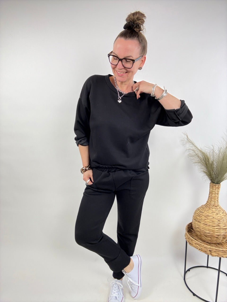 Jogger Set Mara Schwarz - FROLLEIN KÄTHE Shop