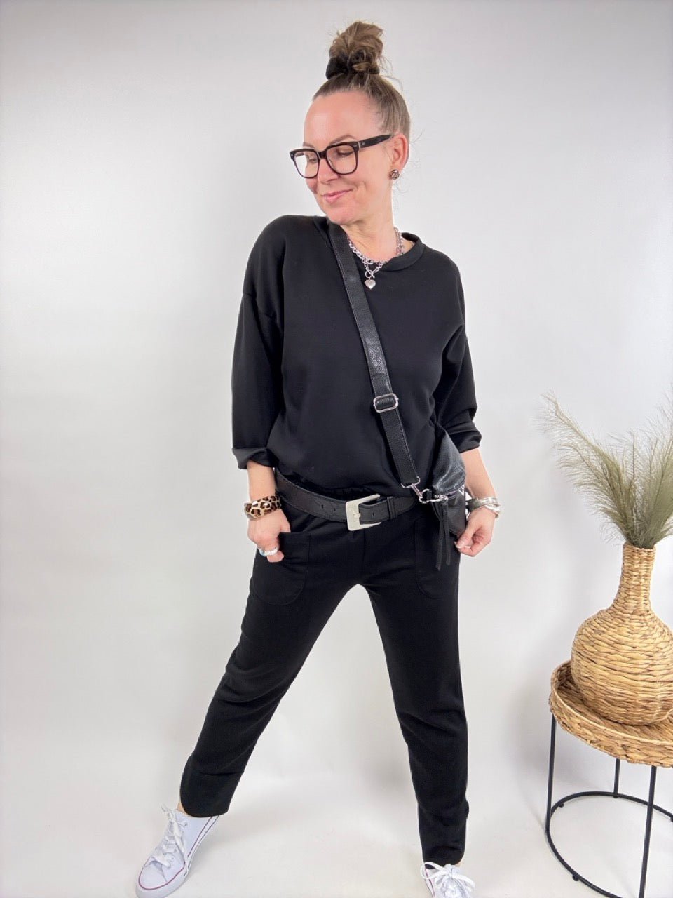 Jogger Set Mara Schwarz - FROLLEIN KÄTHE Shop