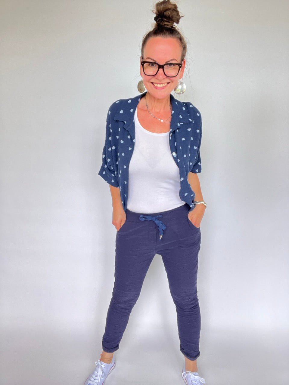 Jogpants Nice Style Dunkelblau Marine - FROLLEIN KÄTHE Shop
