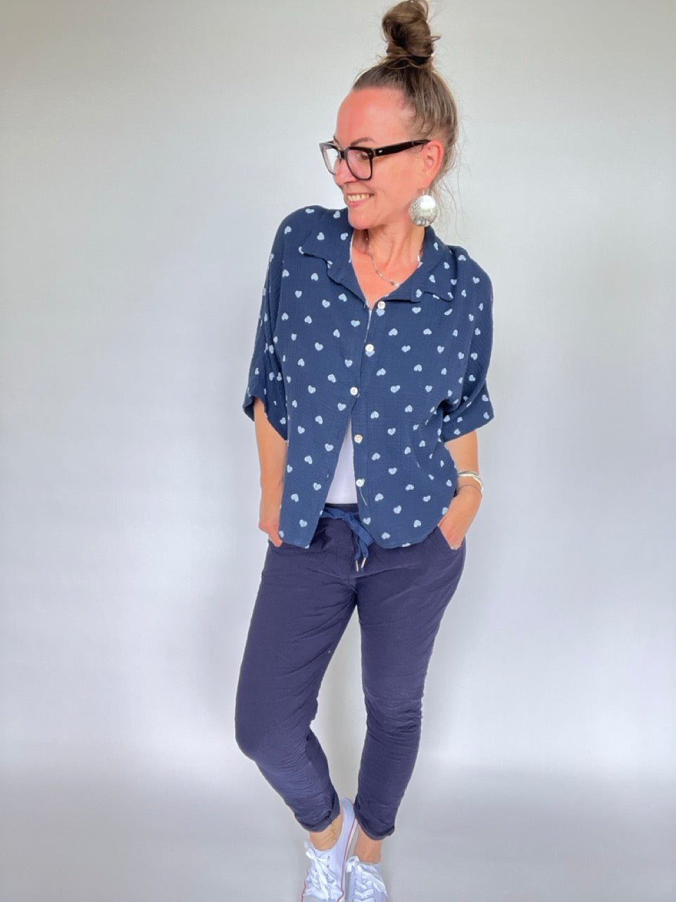 Jogpants Nice Style Dunkelblau Marine - FROLLEIN KÄTHE Shop