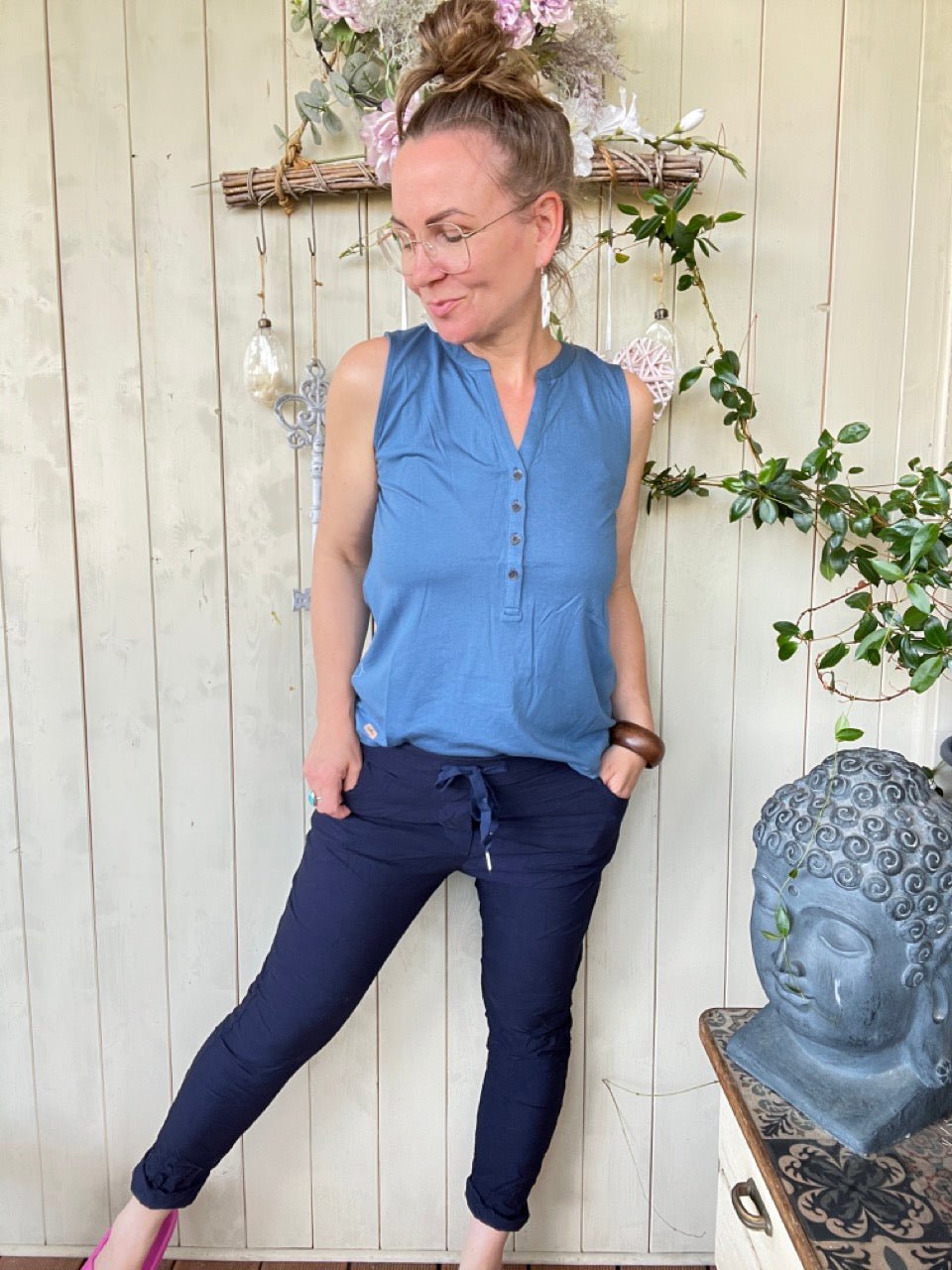 Jogpants Nice Style Dunkelblau Marine - FROLLEIN KÄTHE Shop
