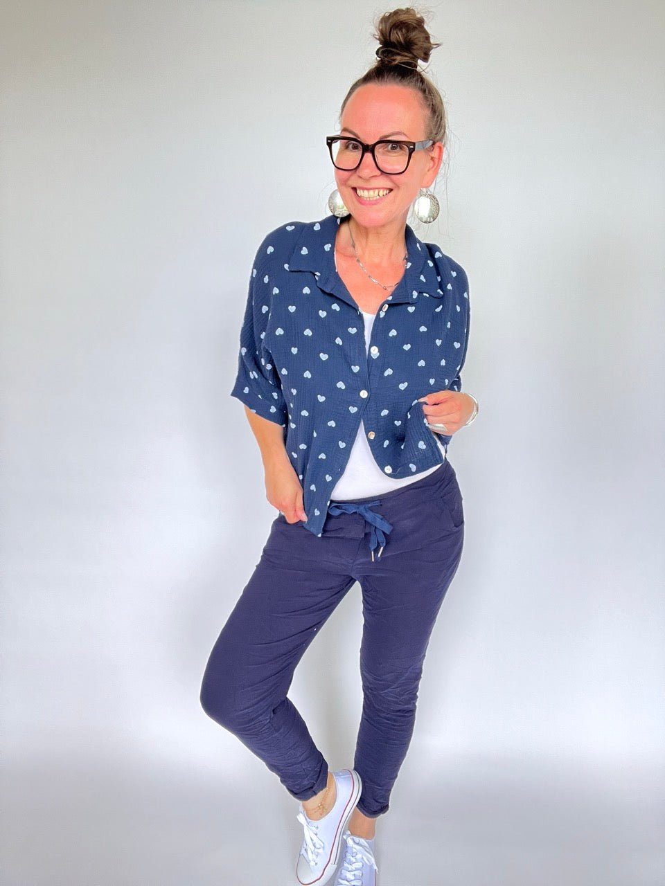 Jogpants Nice Style Dunkelblau Marine - FROLLEIN KÄTHE Shop
