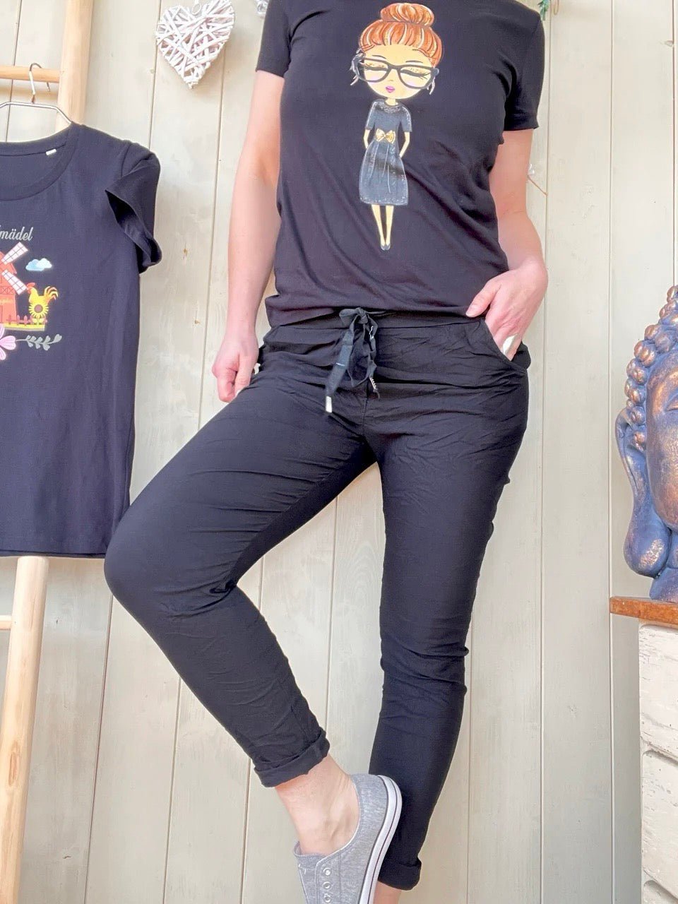 Jogpants Nice Style Schwarz - FROLLEIN KÄTHE Shop