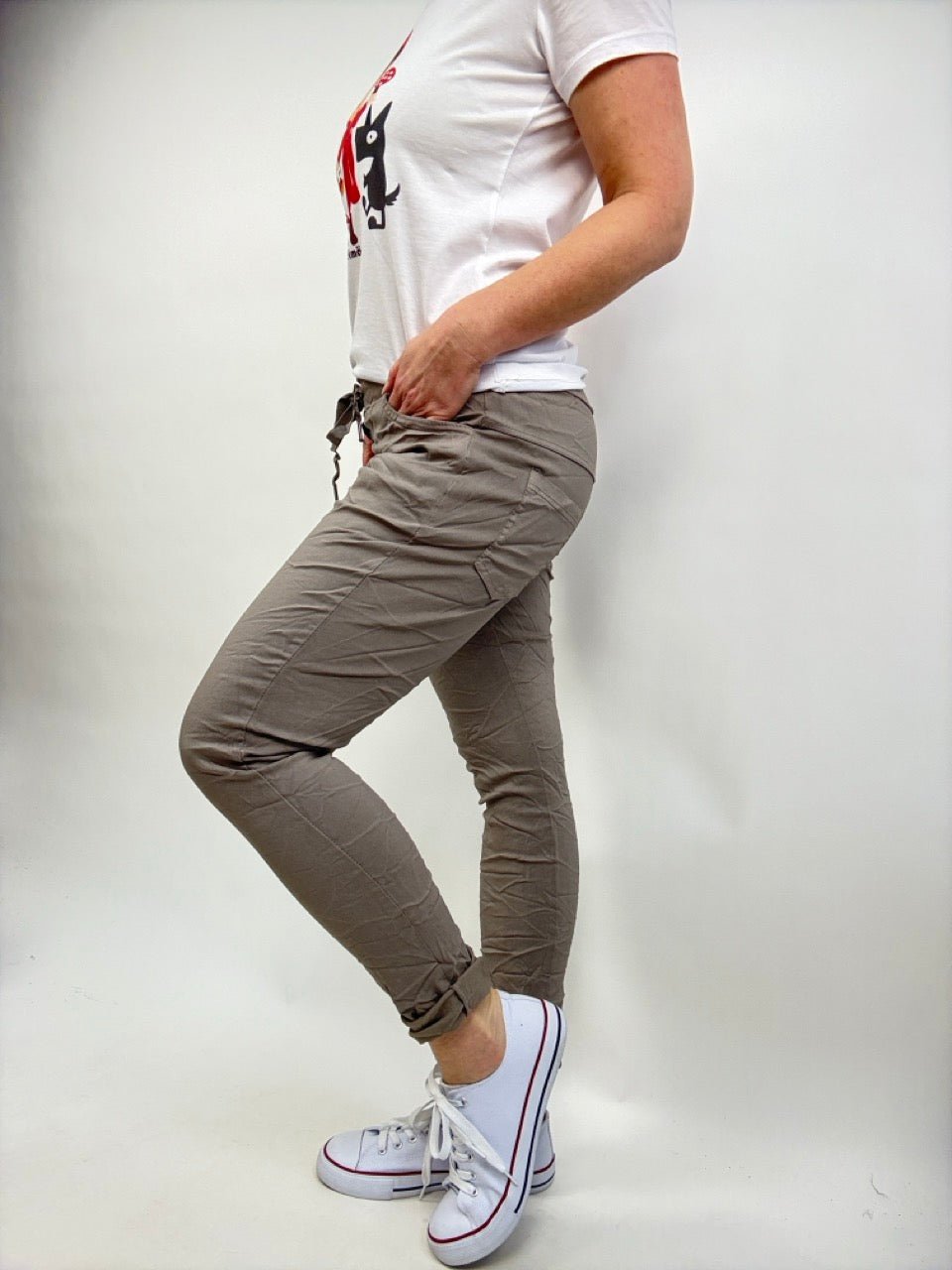 Jogpants Nice Style Taupe - FROLLEIN KÄTHE Shop