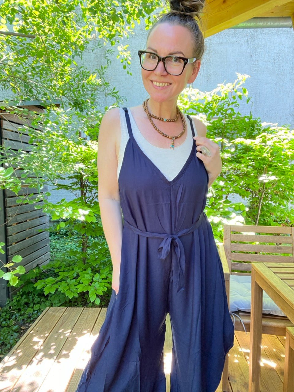 Jumpsuit Kaira Blau - FROLLEIN KÄTHE Shop