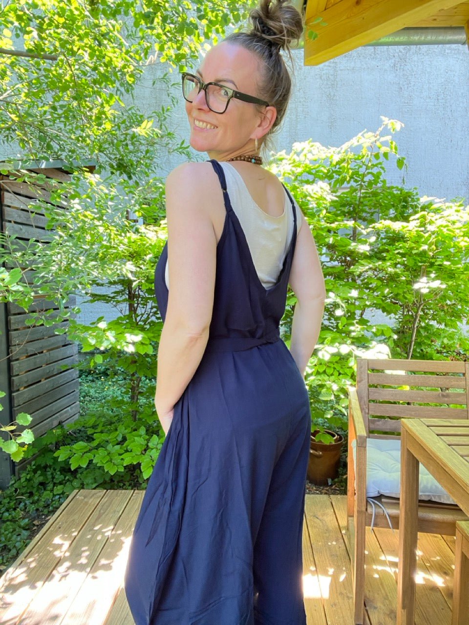 Jumpsuit Kaira Blau - FROLLEIN KÄTHE Shop