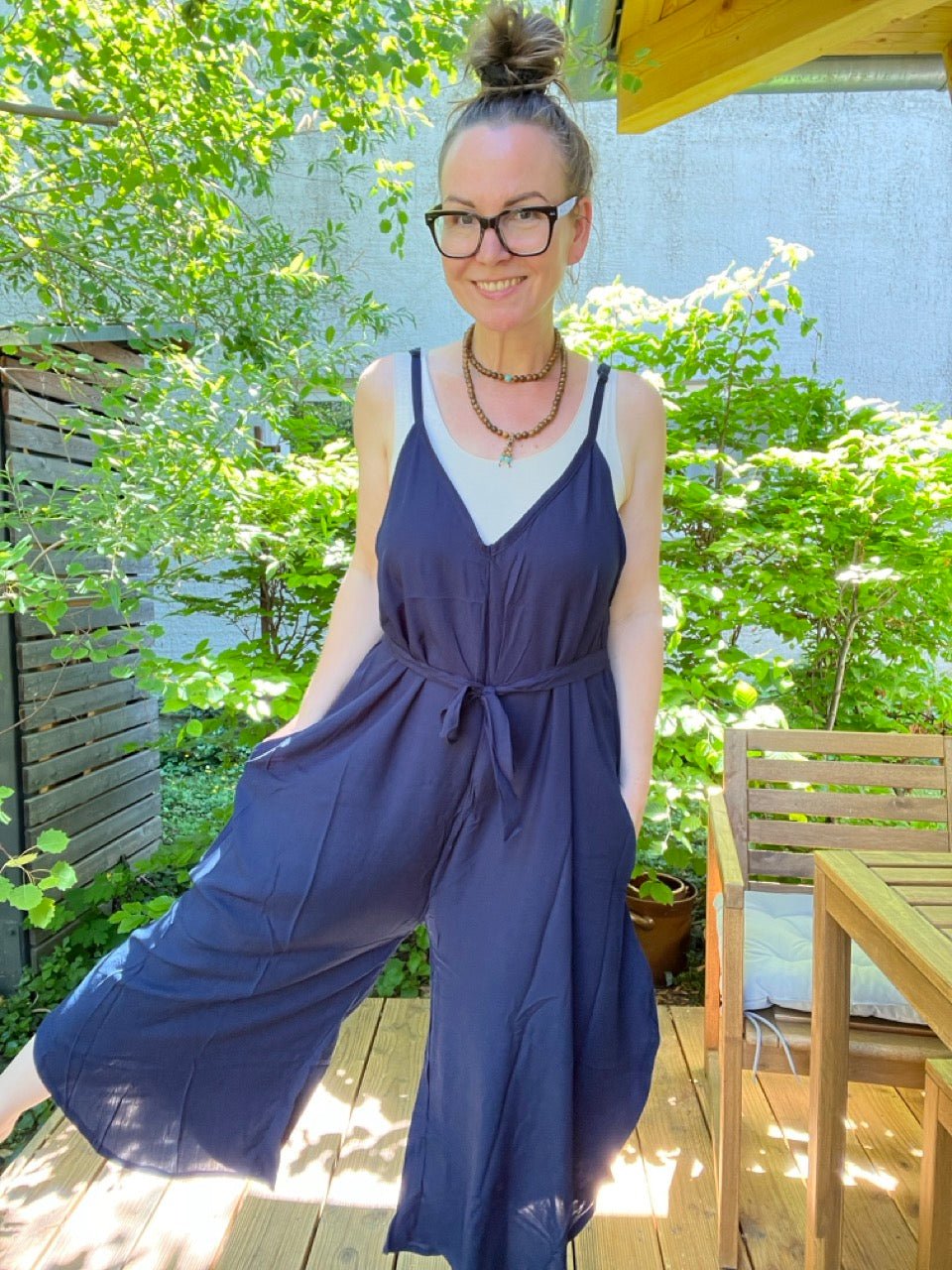 Jumpsuit Kaira Blau - FROLLEIN KÄTHE Shop