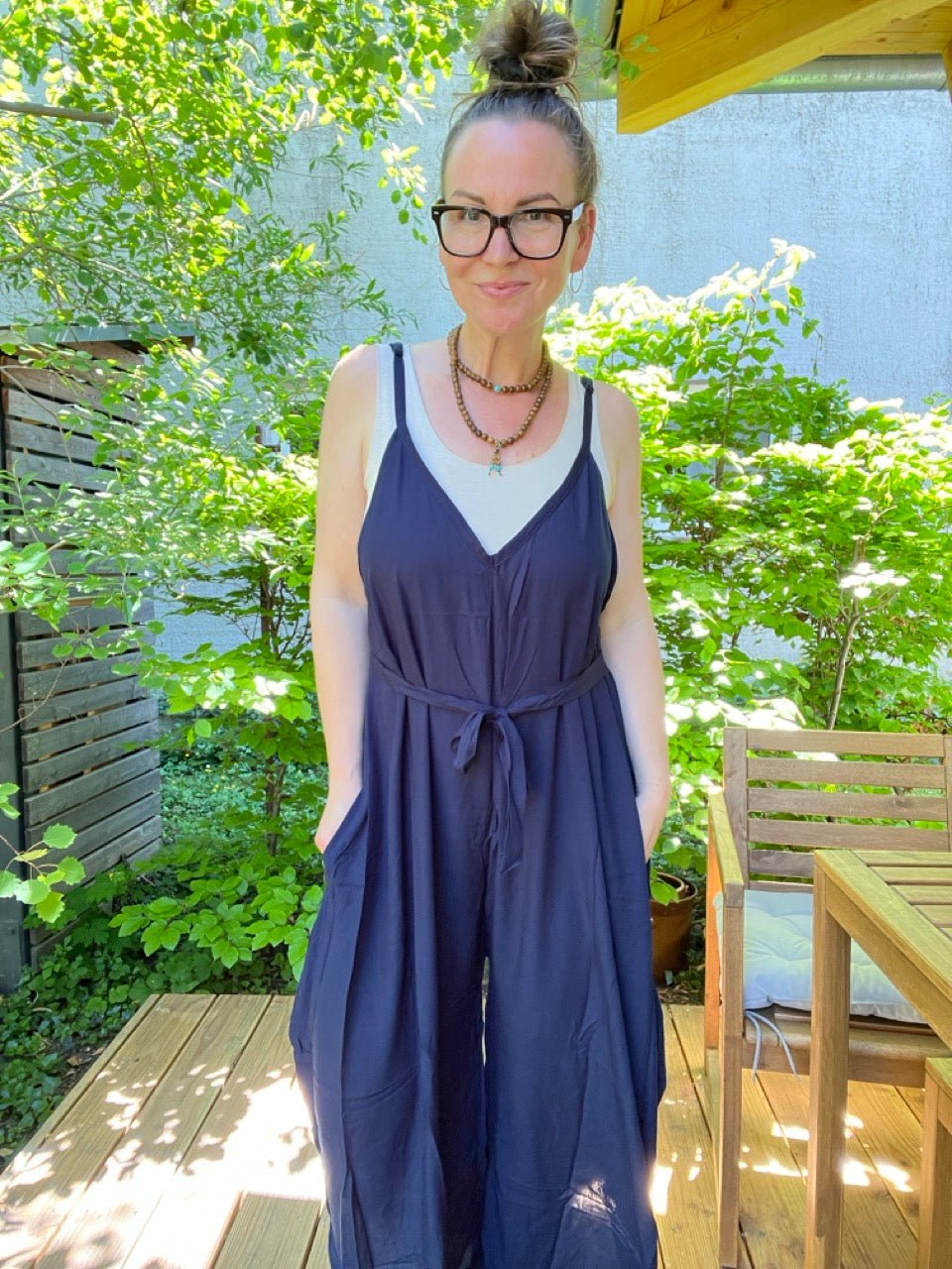 Jumpsuit Kaira Blau - FROLLEIN KÄTHE Shop