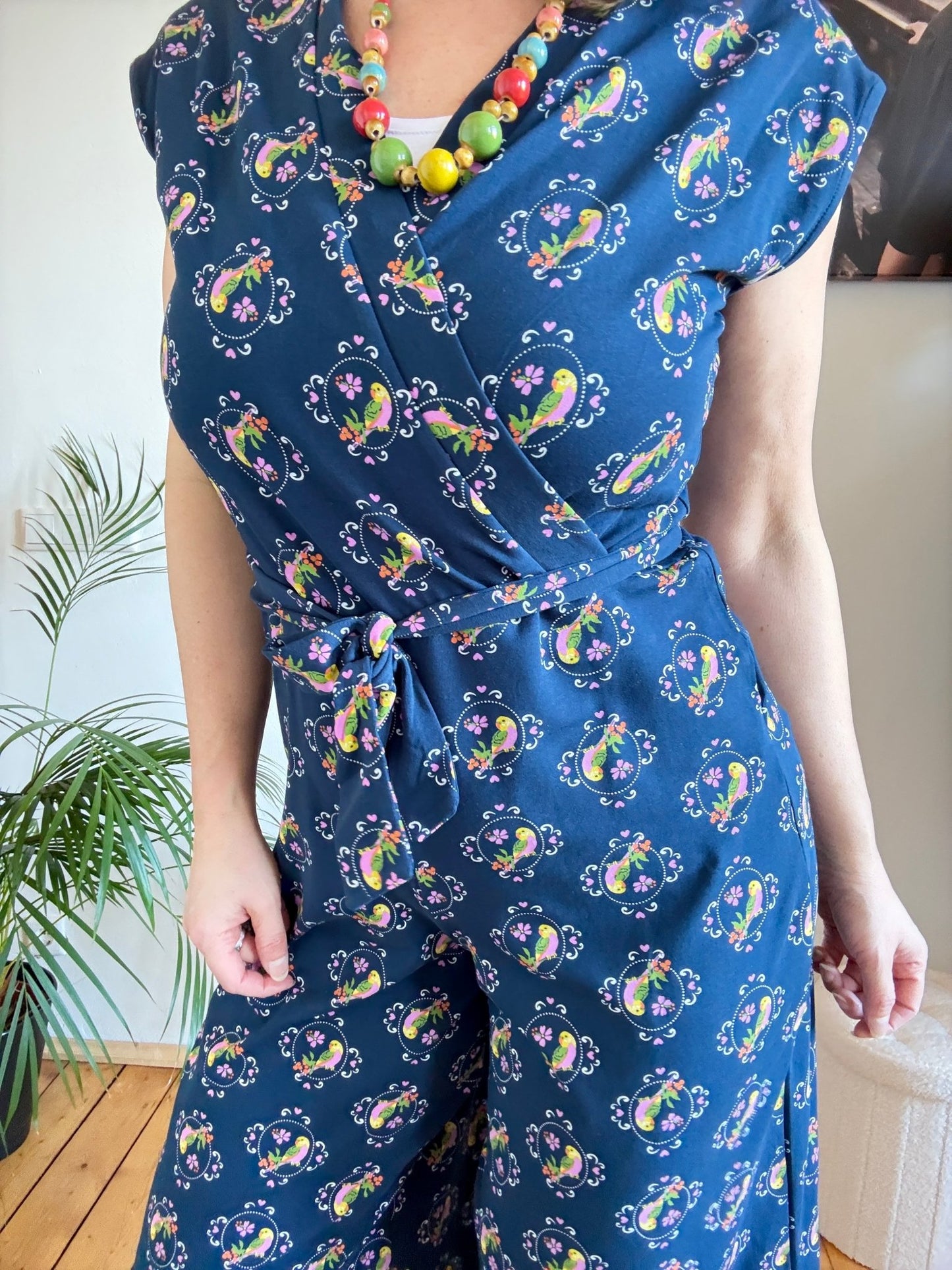 Jumpsuit Vogelsang Blau - FROLLEIN KÄTHE Shop