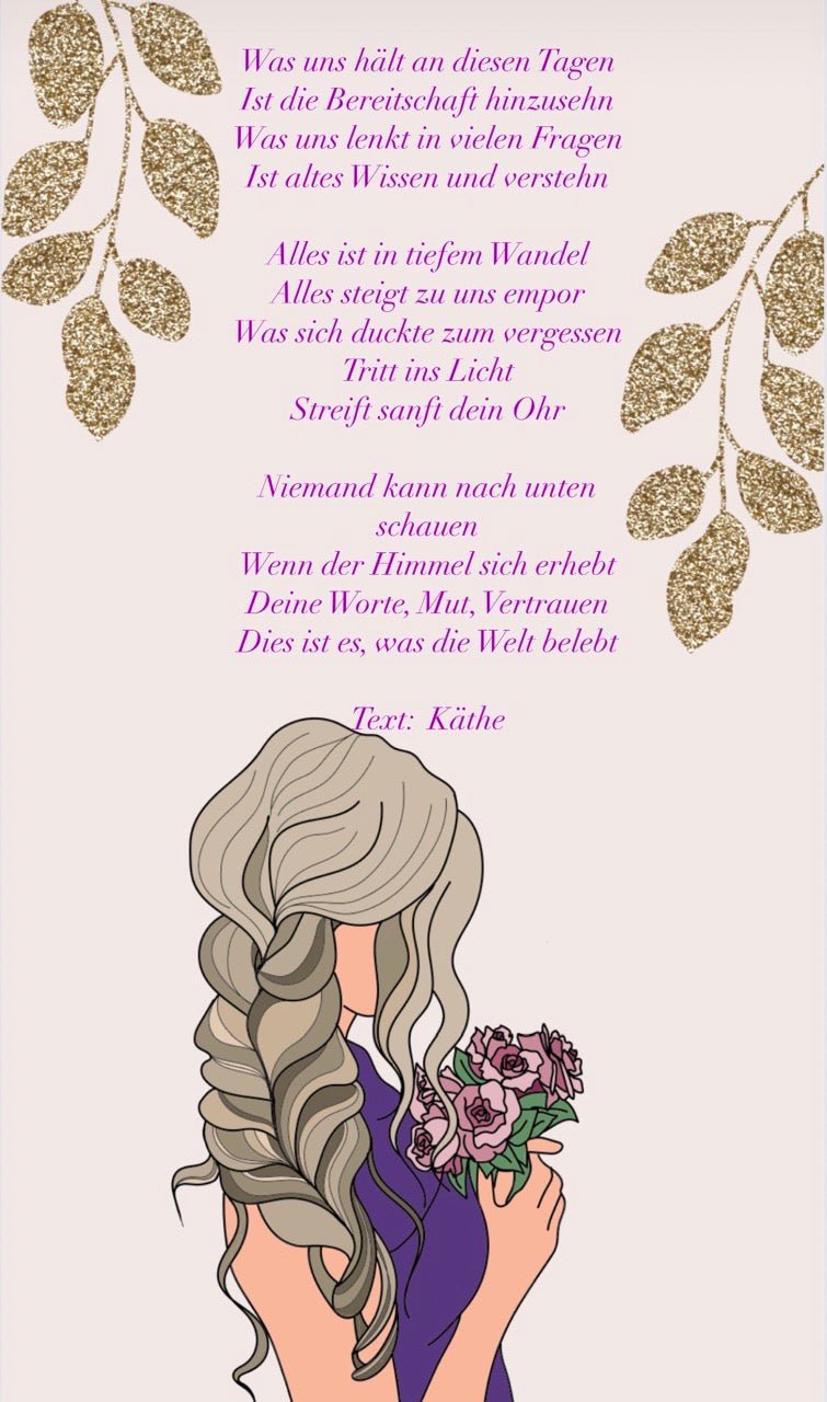 Käthe Gedicht Wandel - FROLLEIN KÄTHE Shop