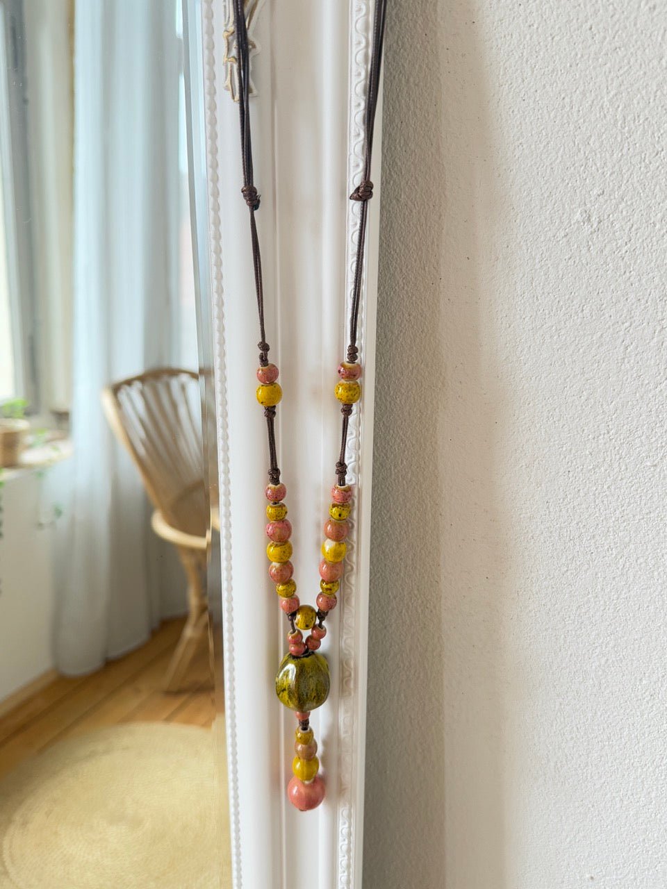 Kette Keramik Tropfen Rosa - FROLLEIN KÄTHE Shop