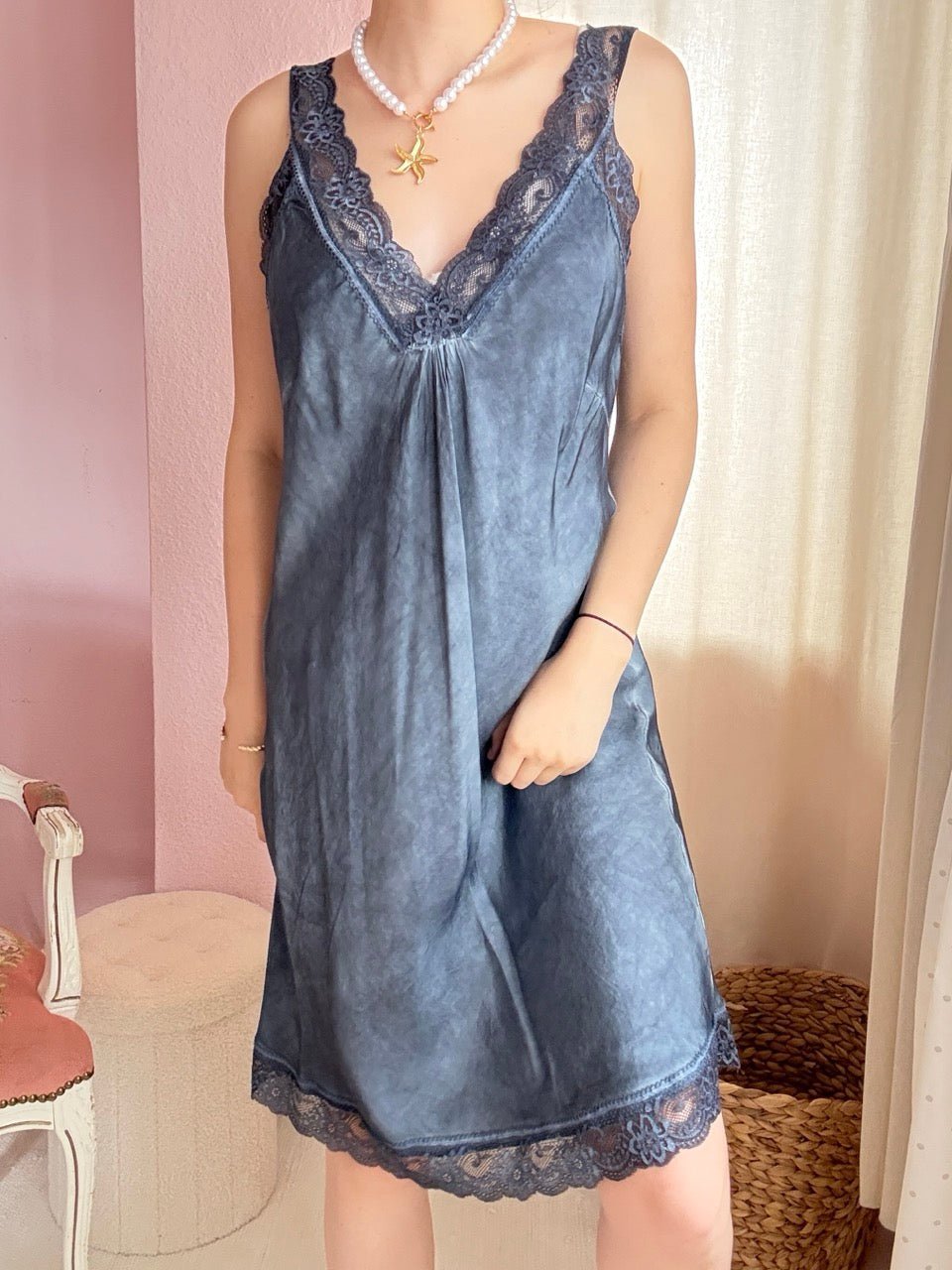 Kleid Ava Blau - FROLLEIN KÄTHE Shop